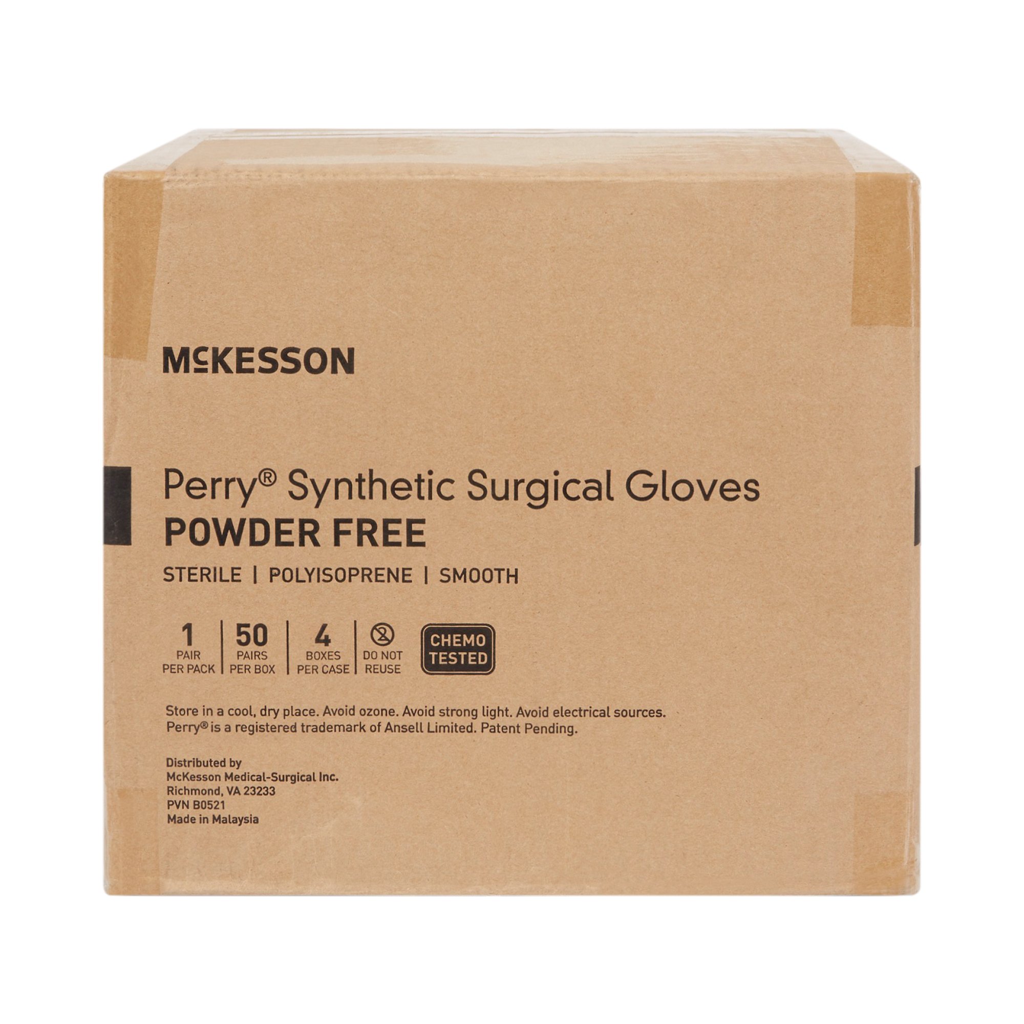 McKesson Brand 20-2080N - McKesson Perry® Performance Plus Polyisoprene Surgical Glove, Size 8, Green - 50/Box, 200/Case