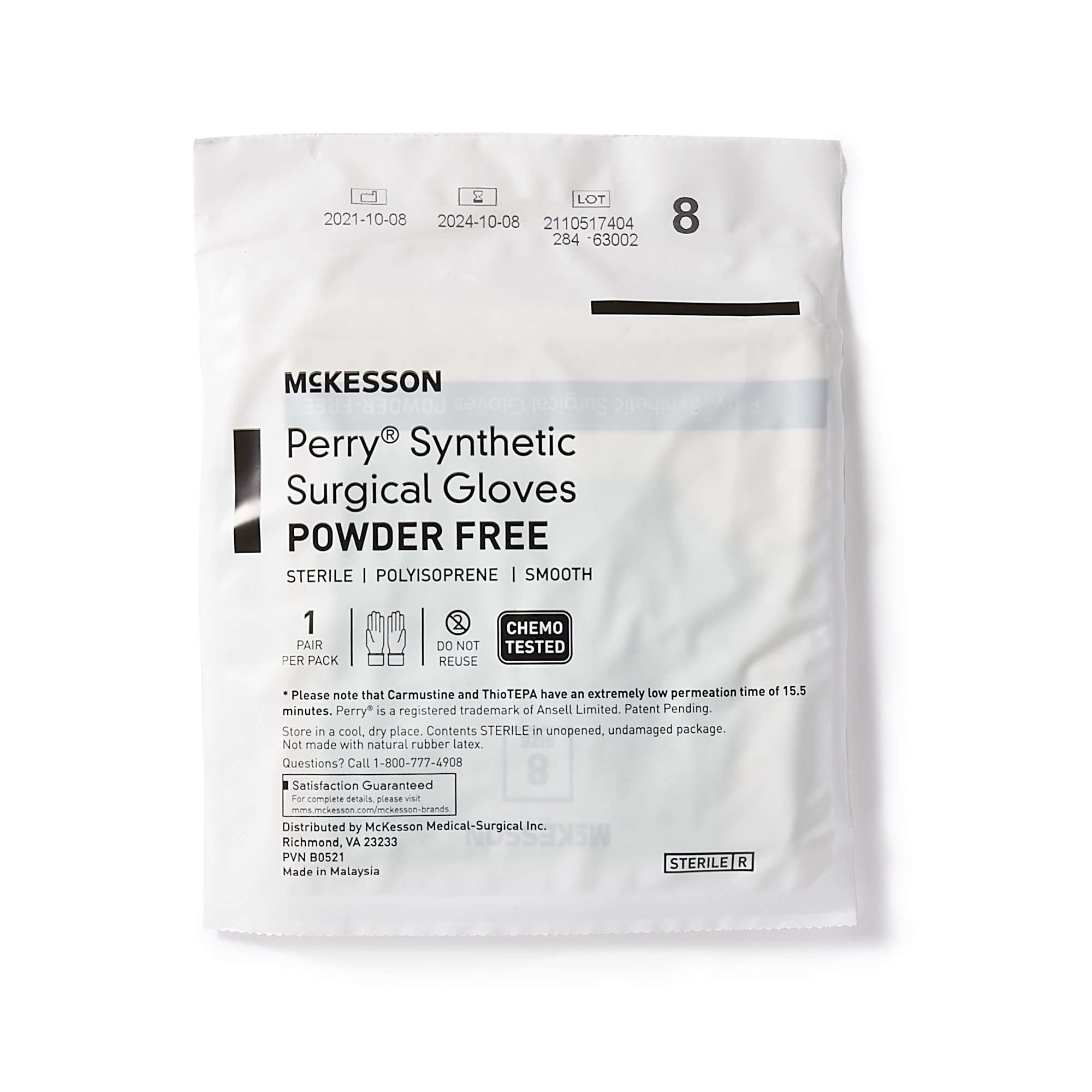 McKesson Brand - 20-2080N McKesson Perry® Performance Plus Polyisoprene Surgical Glove