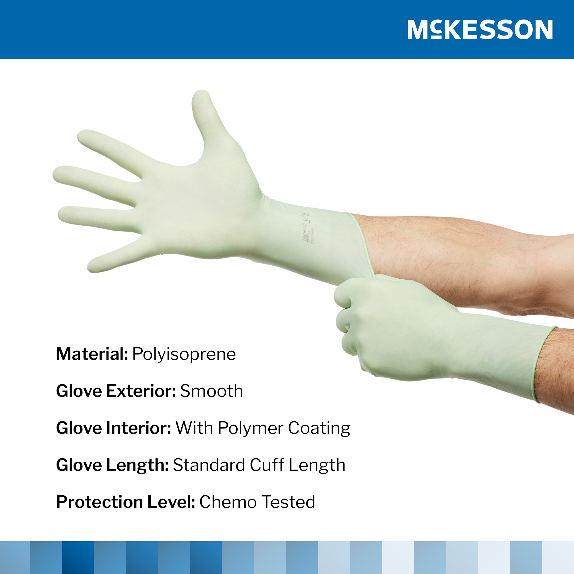 McKesson Brand 20-2080N - McKesson Perry® Performance Plus Polyisoprene Surgical Glove, Size 8, Green - 50/Box, 200/Case