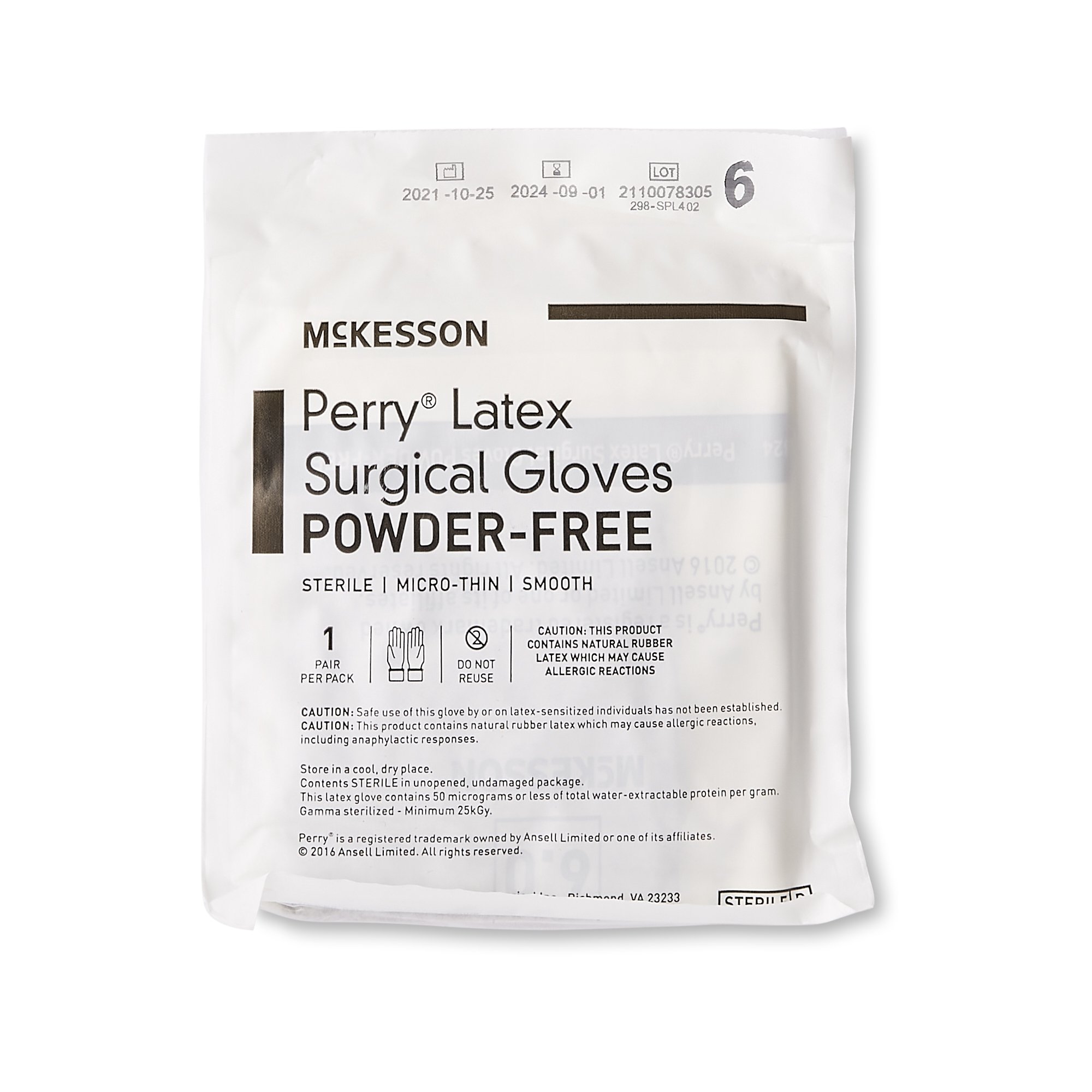 McKesson Brand - 20-1360N McKesson Perry® Latex Surgical Glove