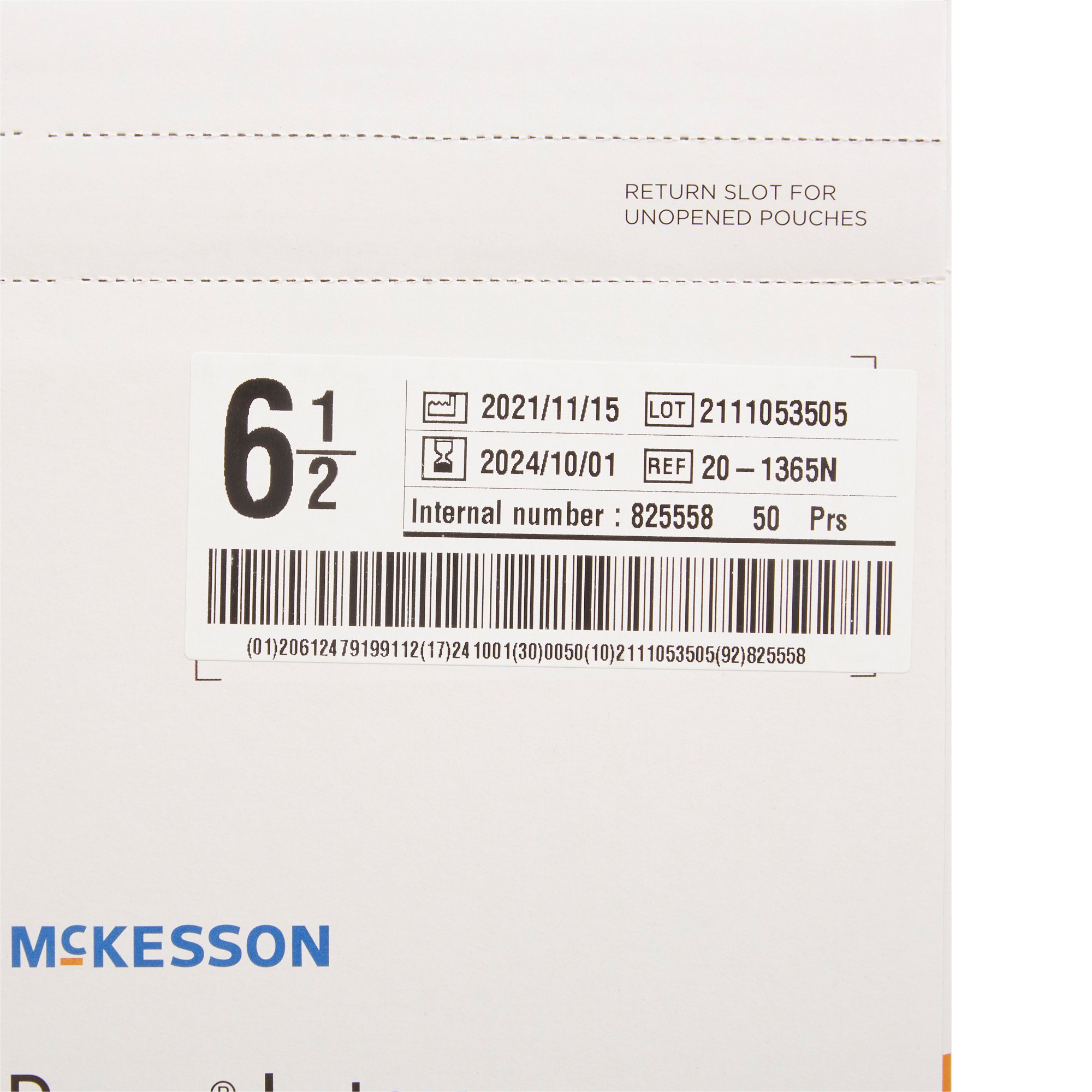 McKesson Brand 20-1365N - McKesson Perry® Latex Surgical Glove, Size 6.5, Brown - 50/Box, 200/Case