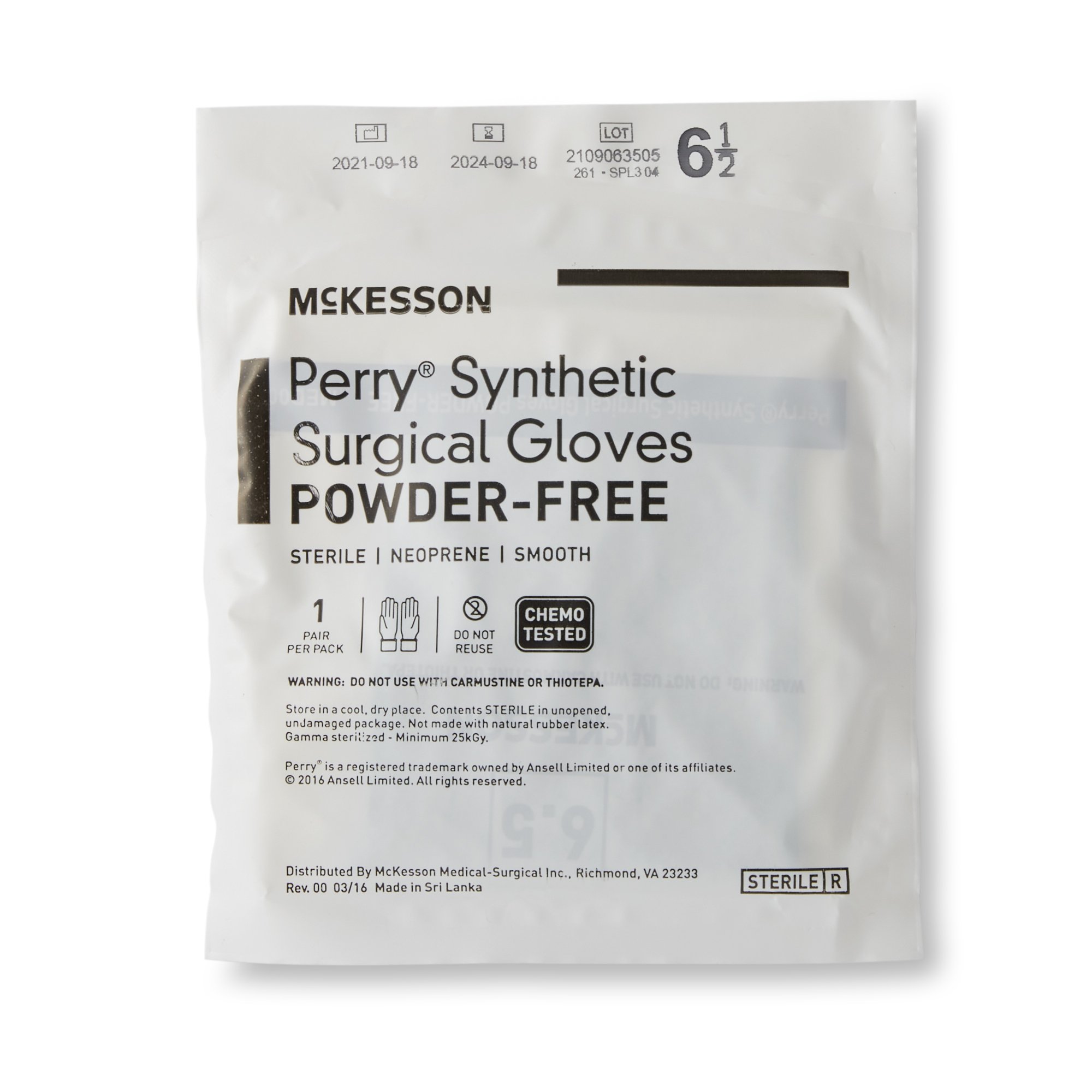 McKesson Brand - 20-2565N McKesson Perry® Performance Plus Polychloroprene Surgical Glove