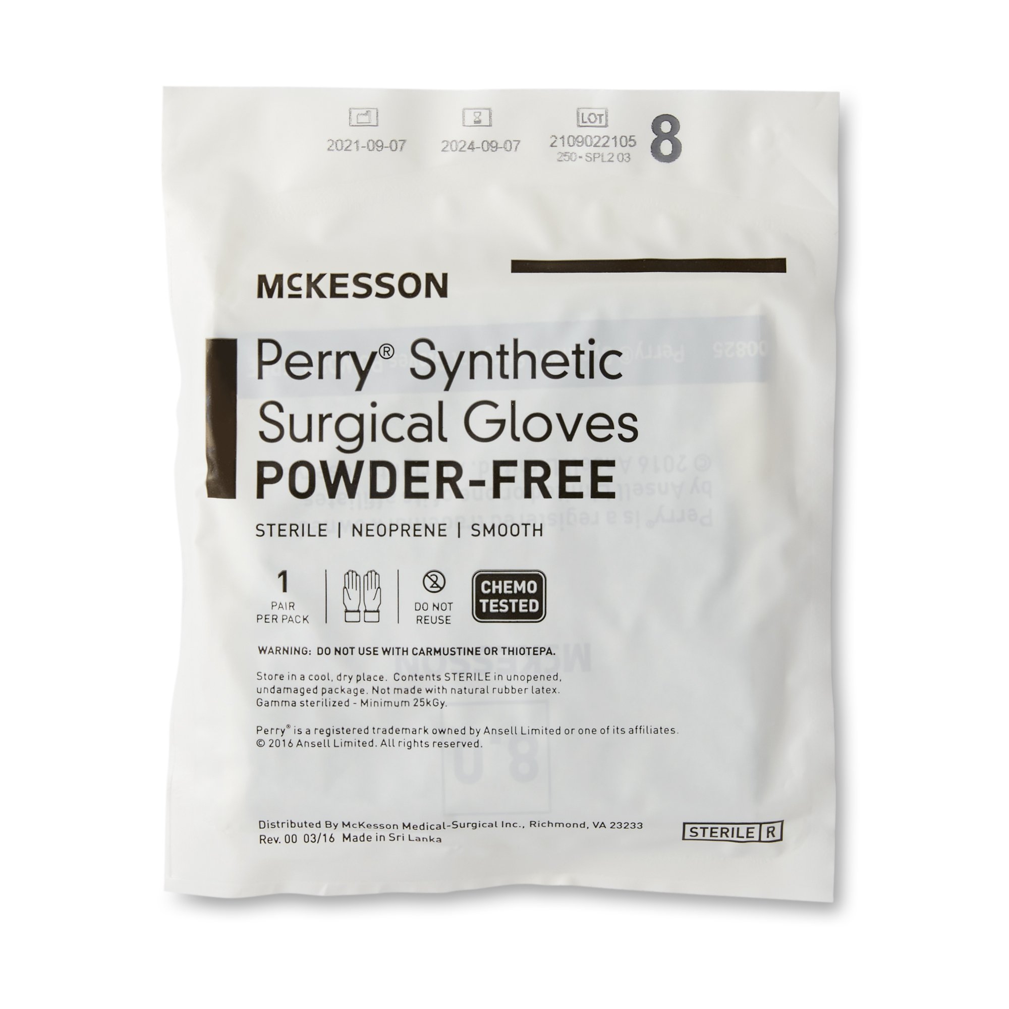 McKesson Brand - 20-2580N McKesson Perry® Performance Plus Polychloroprene Surgical Glove