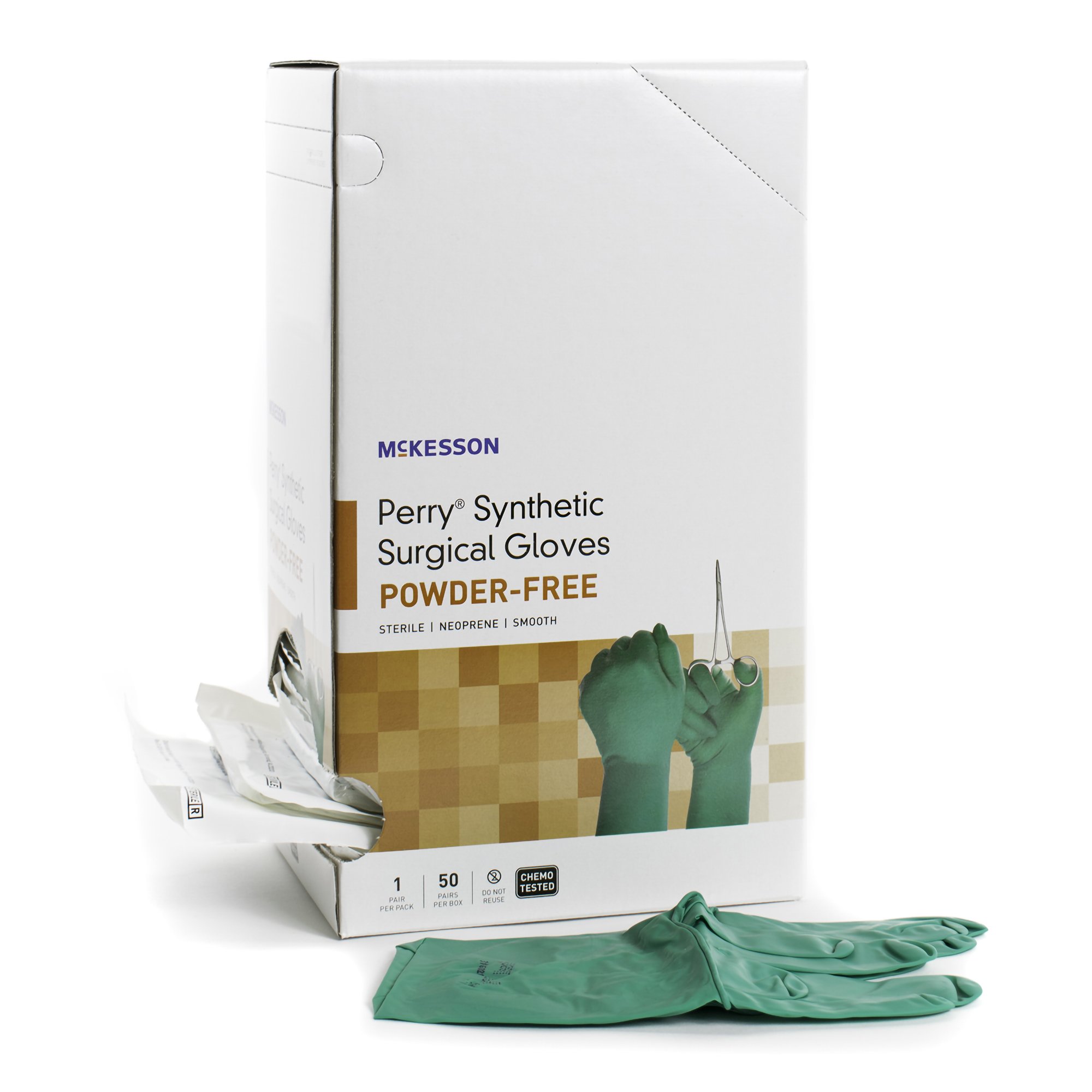 McKesson Brand 20-2590N - McKesson Perry® Performance Plus Polychloroprene Surgical Glove, Size 9, Green - 1/Pair, 50/Box, 200/Case