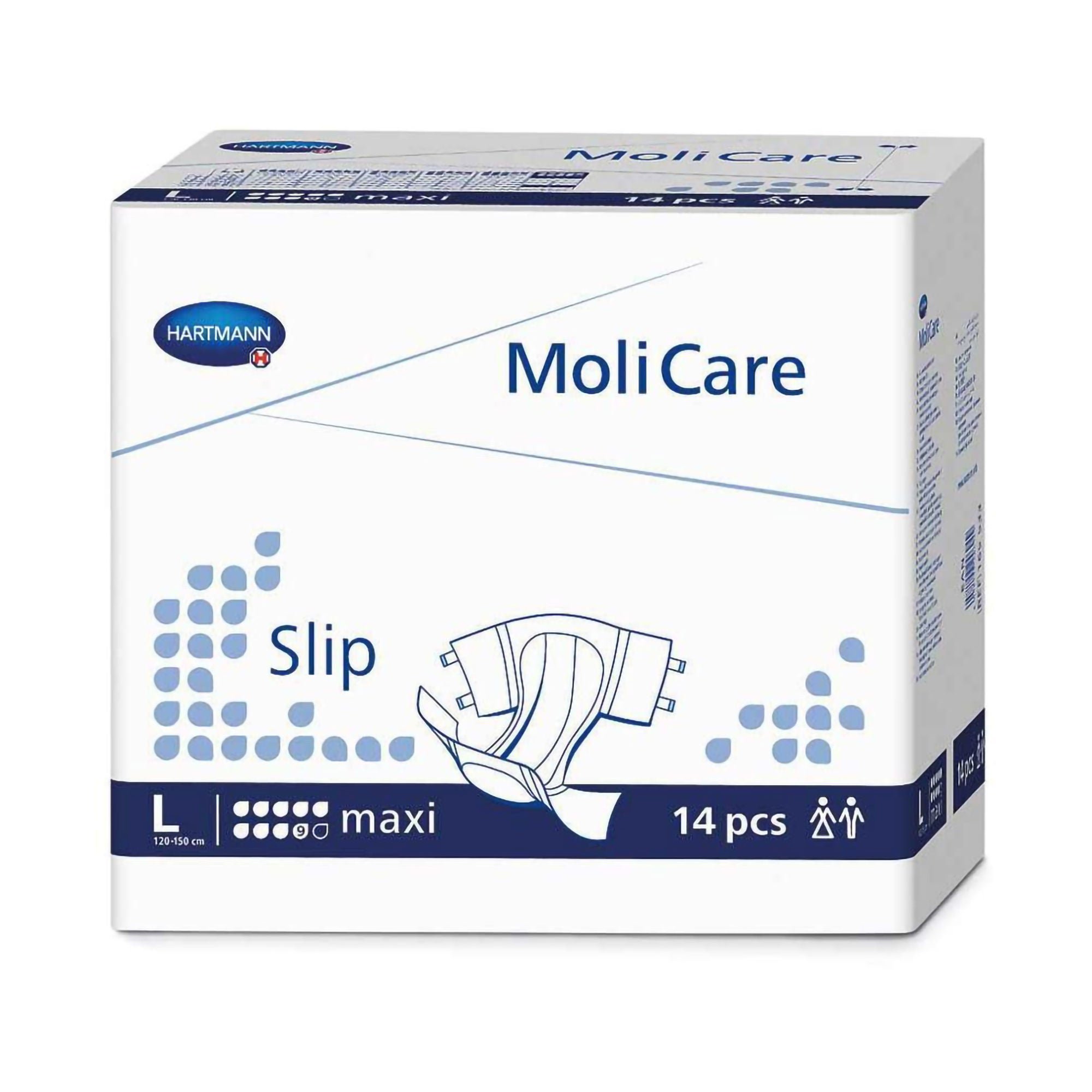 Medline - PHT165533 Incontinence Brief MoliCare® Slip Maxi Adult Large Unisex Disposable Heavy Absorbency