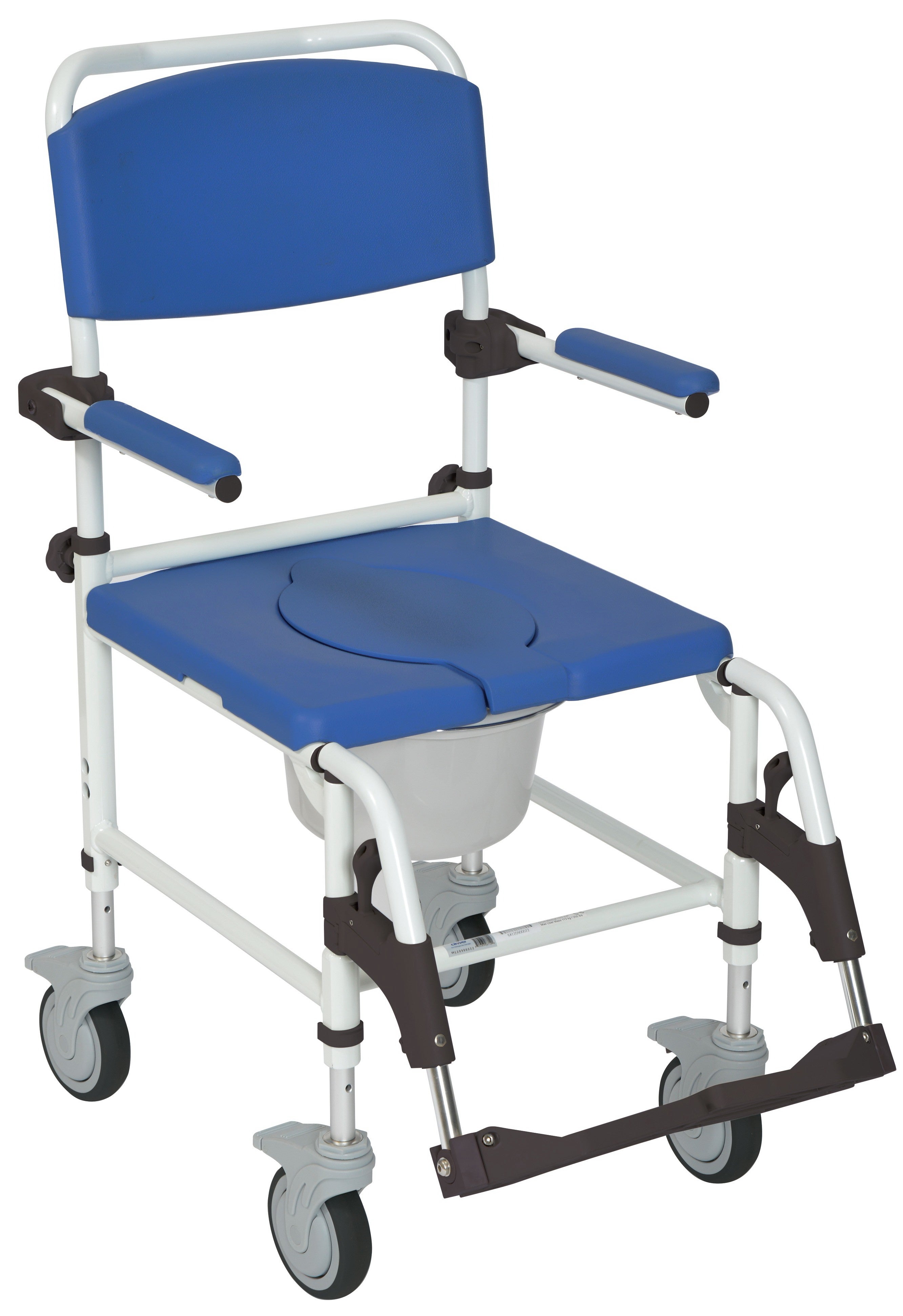 Drive DeVilbiss Healthcare - NRS185007 3-in-1 Commode / Shower Chair drive™ Padded Flip-Back Arms Aluminum Frame Padded Backrest 18 Inch Seat Width 275 lbs. Weight Capacity