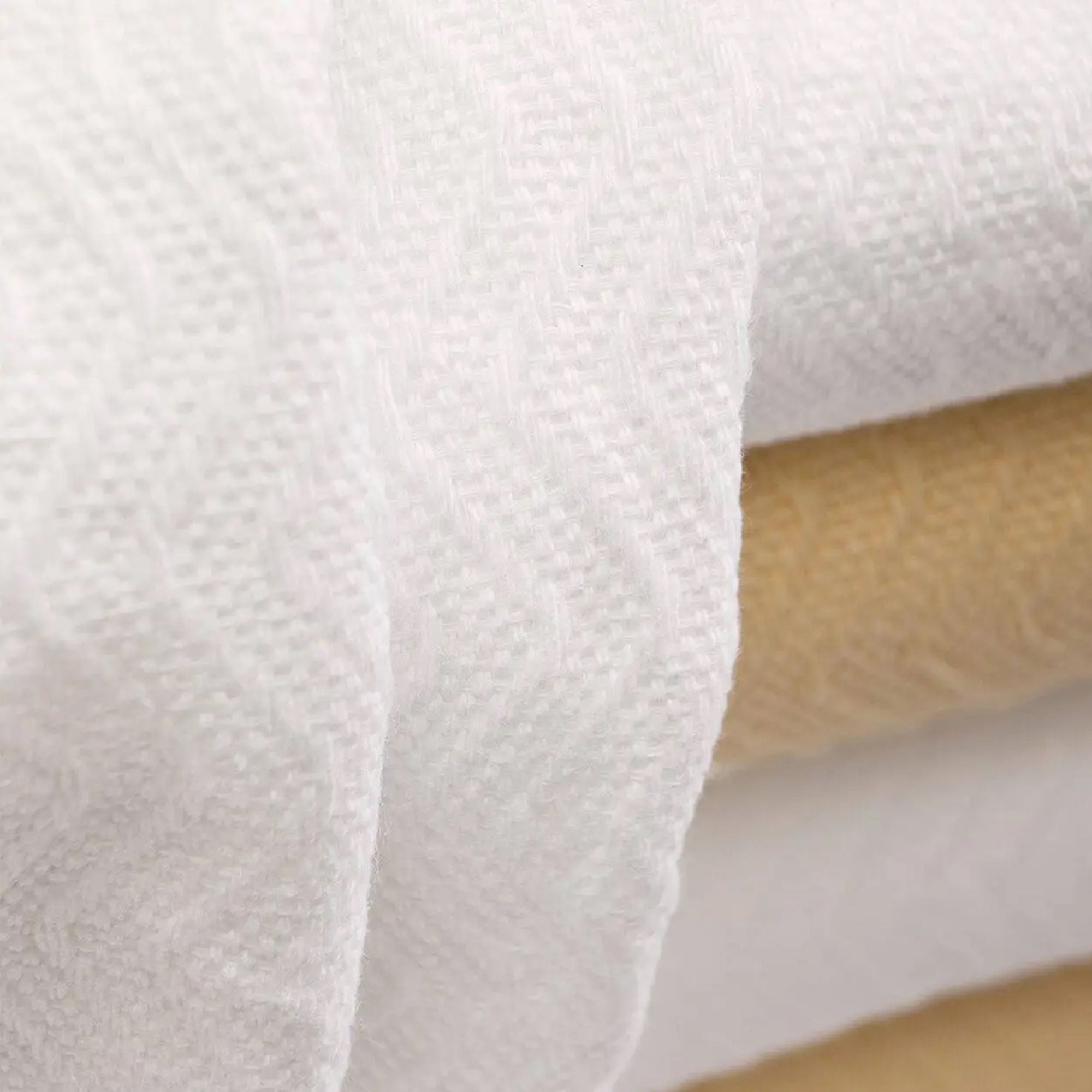 Standard Textile - 78990401 Blanket Herringbone Performance 66 X 90 Inch Cotton / Polyester White