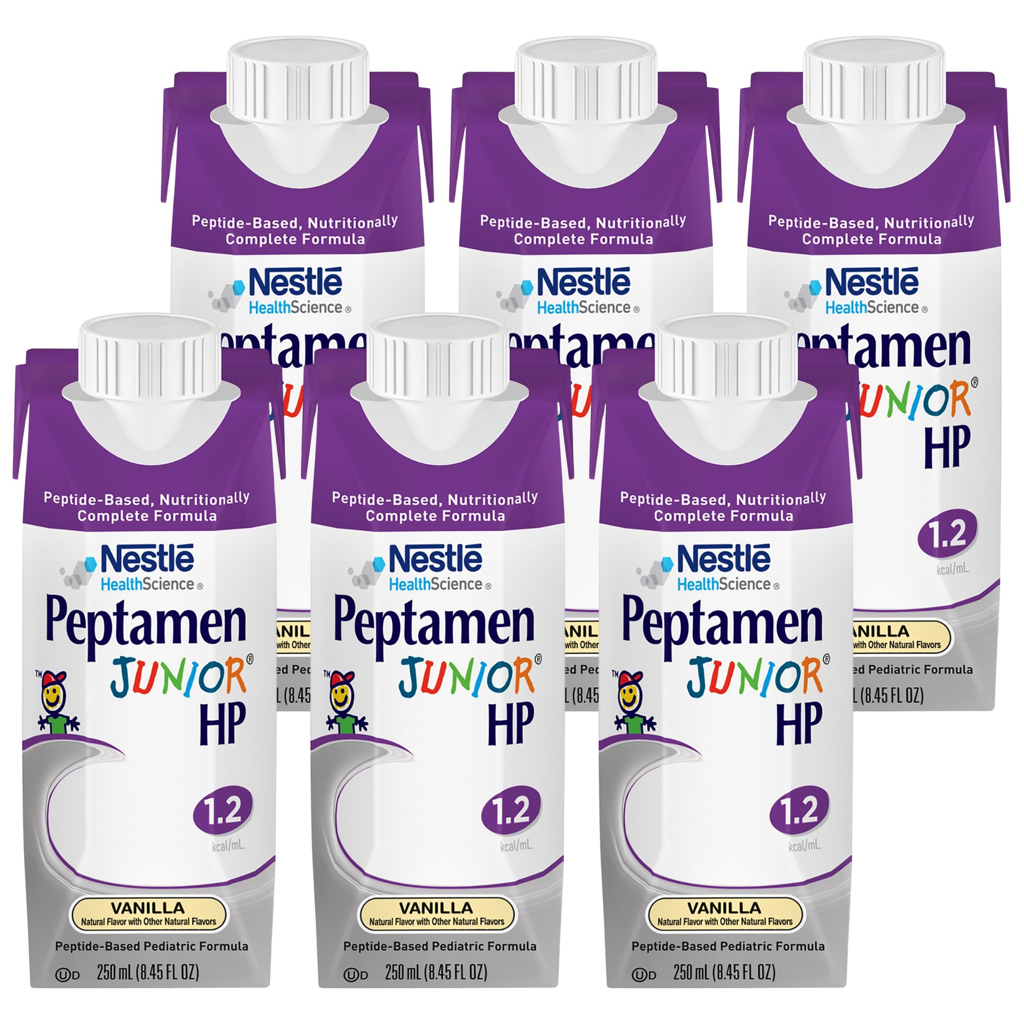 Nestle Healthcare Nutrition 00043900544588 - Peptamen Junior® HP Peptide-Based Pediatric Formula, Vanilla, 8.45-ounce carton - 1/Each, 24/Case