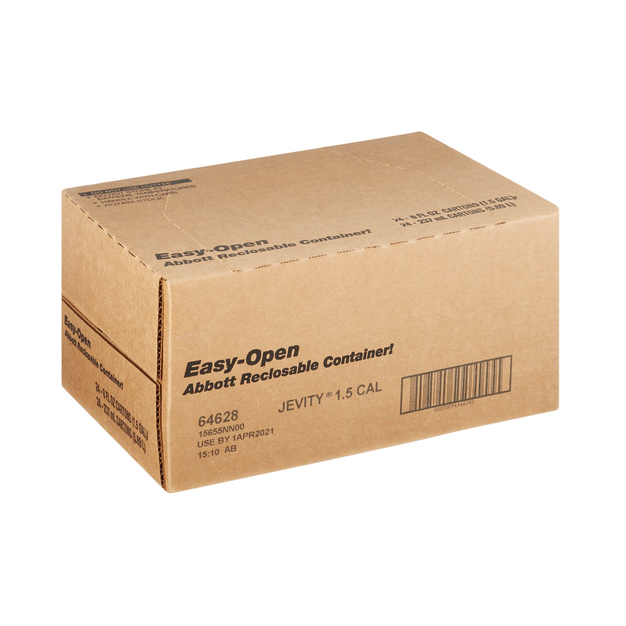 Abbott Nutrition 64628 - Jevity® 1.5 Cal Complete, Balanced Nutrition with Fiber, 8-ounce carton - 1/Each, 24/Case