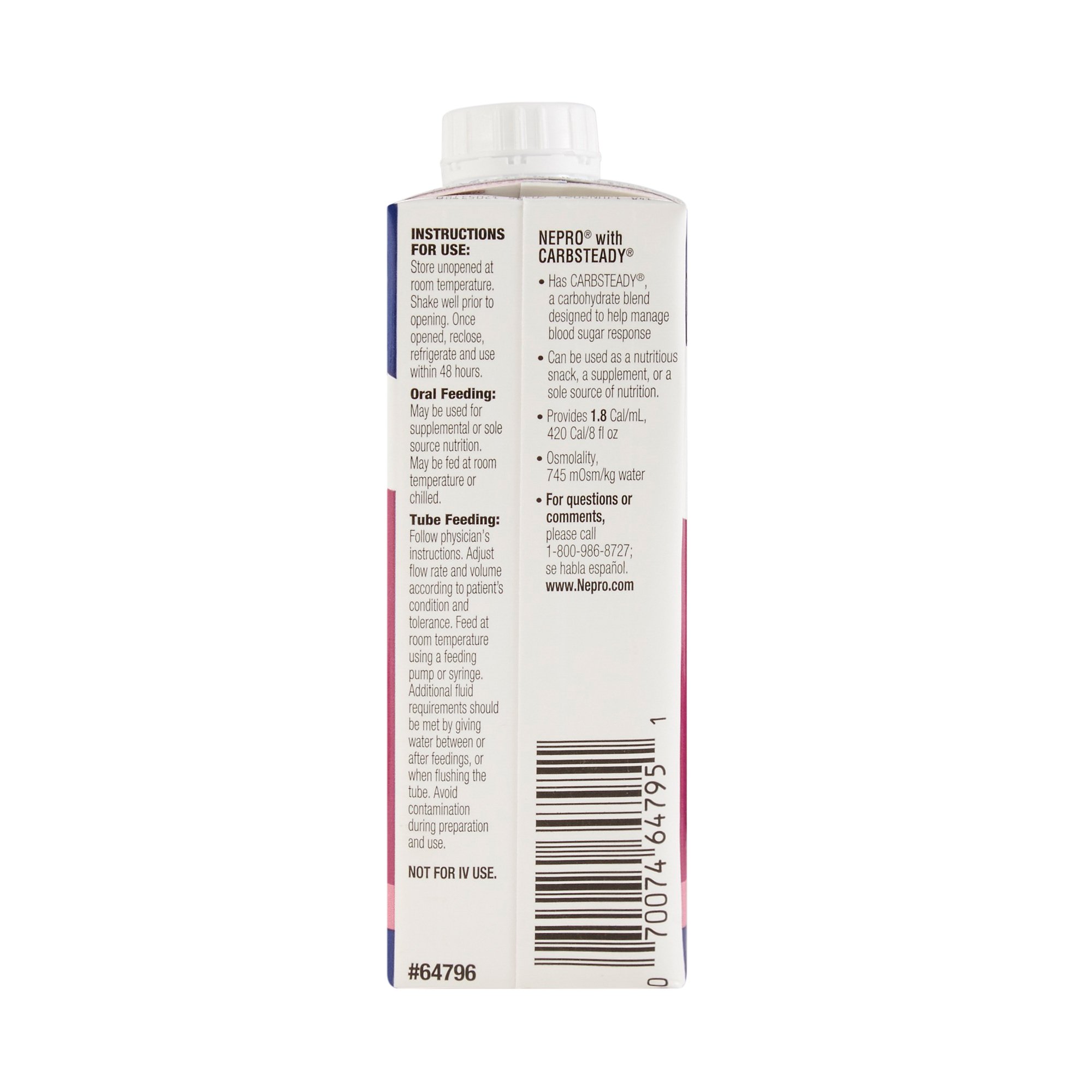 Abbott Nutrition 64796 - Nepro® with Carbsteady® Mixed Berry Therapeutic Nutrition for those on Dialysis - 1/Each, 24/Case