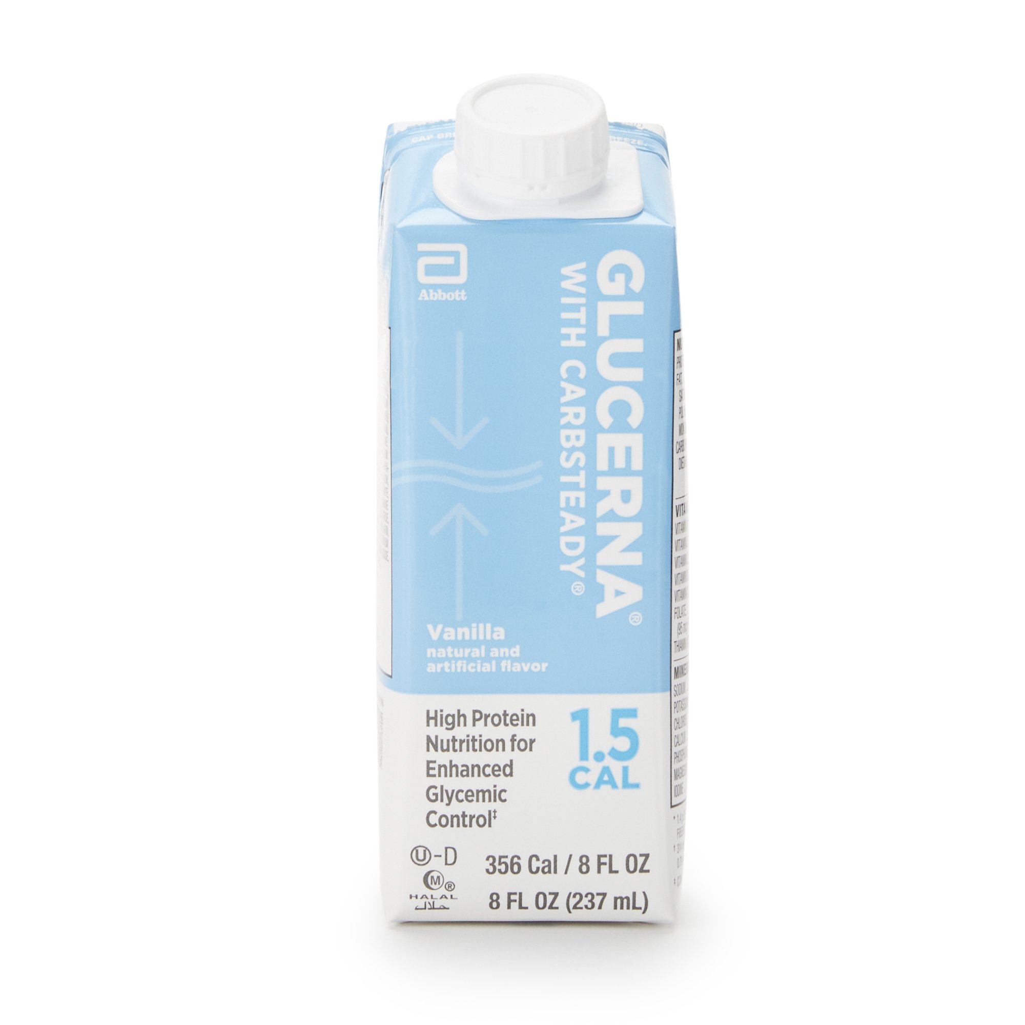 Abbott Nutrition 64920 - Glucerna® 1.5 Cal Vanilla High Protein Nutrition for Enhanced Glycemic Control - 1/Each, 24/Case
