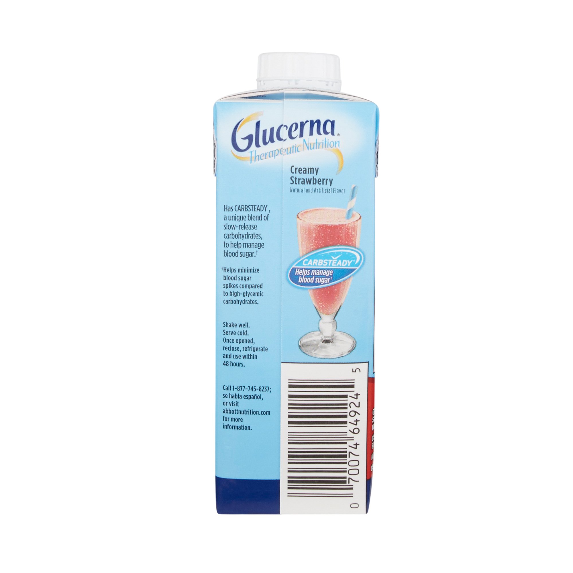 Abbott Nutrition 64925 - Glucerna® Strawberry Therapeutic Nutrition Shake, 8-ounce carton - 1/Each, 24/Case
