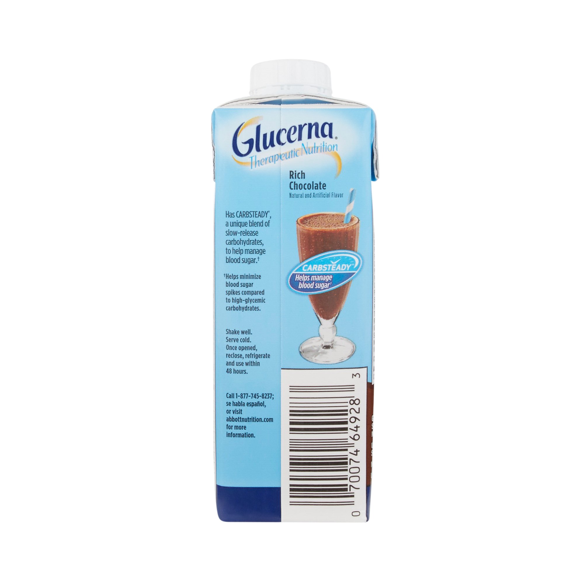 Abbott Nutrition 64929 - Glucerna® Chocolate Therapeutic Nutrition Shake, 8-ounce carton - 1/Each, 24/Case