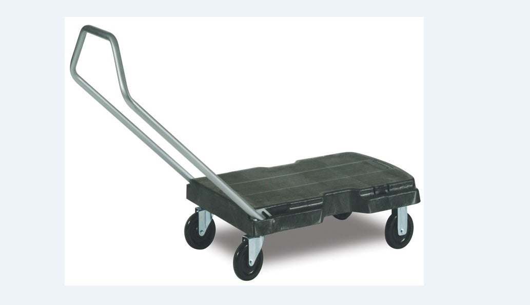 Essendant Co-United Stationers - RCP4401BLA Triple Trolley Dolly Rubbermaid® 2 Fixed / 2 Swivel Casters 500 lbs. Weight Capacity With Handle Plastic / Foam