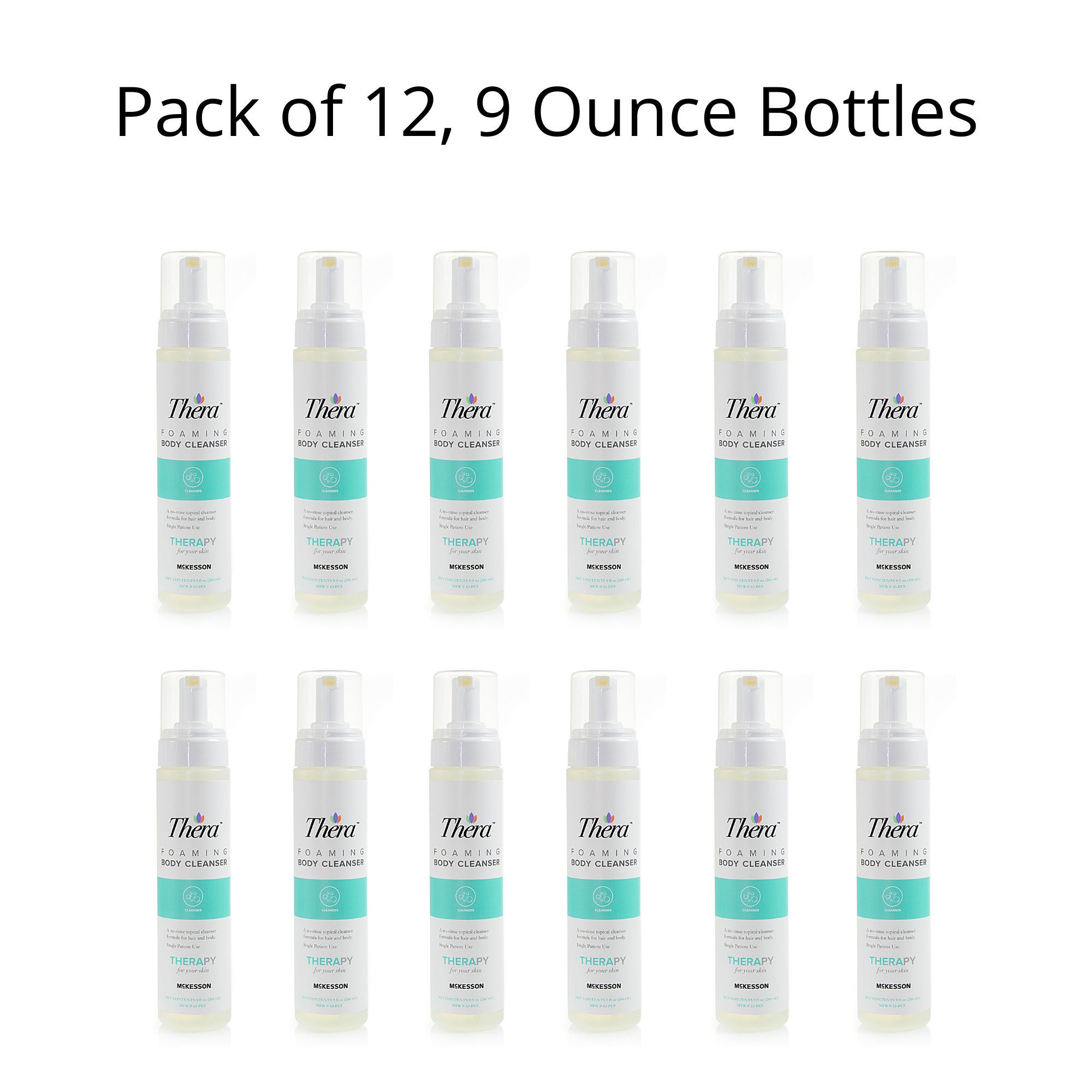McKesson Brand 53-FC9 - McKesson Thera® Foaming Body Cleanser, 9-ounce Pump Bottle - 1/Bottle, 12/Case