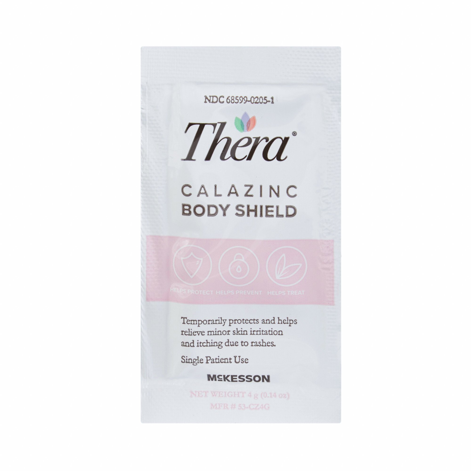 McKesson Brand 53-CZ4G - Thera Calazinc Body Shield Skin Protectant, Individual Packets - 1/Pack, 144/Box, 864/Case