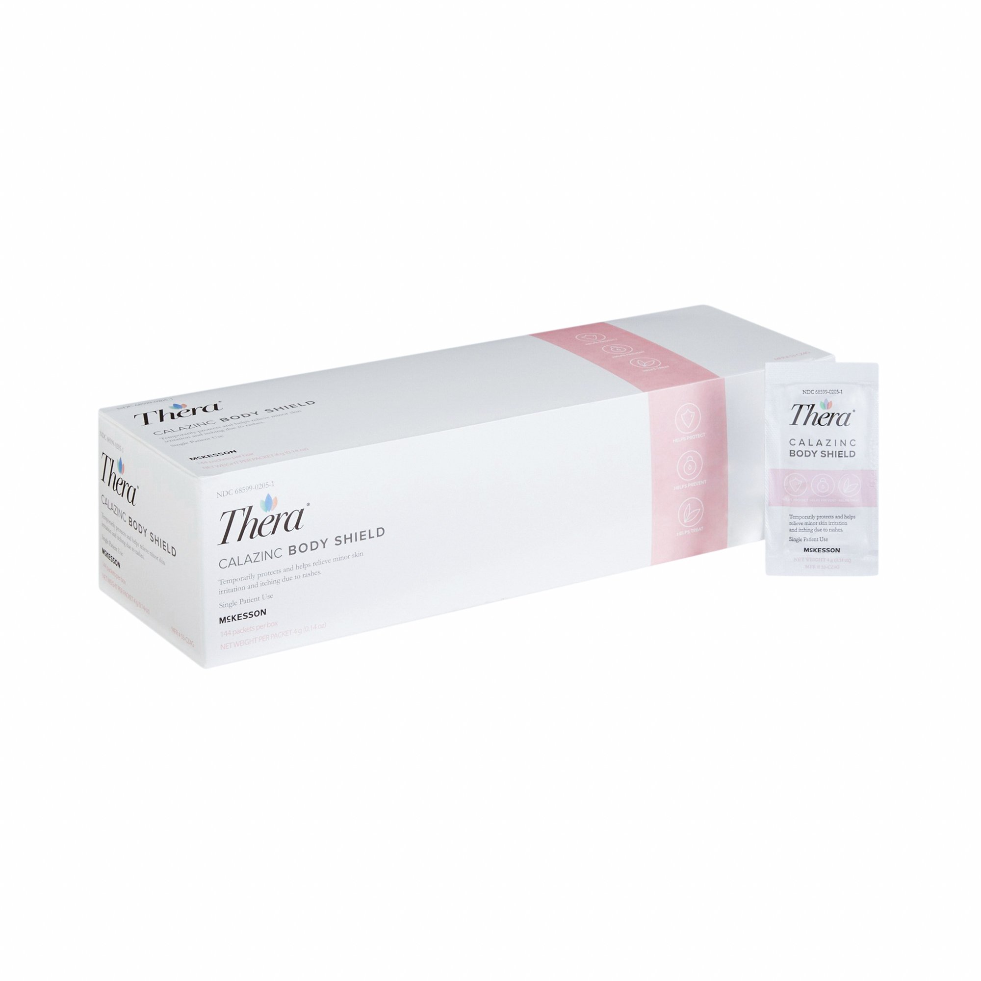 McKesson Brand 53-CZ4G - Thera Calazinc Body Shield Skin Protectant, Individual Packets - 1/Pack, 144/Box, 864/Case