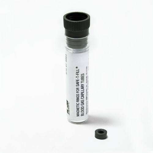 ASP Global LLC - 079502 SAFE-T-FILL® Magnetic Ring 8.8 mm W x 3.9 mm L; Hole Diameter 3.9 mm, Dark Gray/Metal, Ferrite Magnet (ceramic), NonSterile For SAFE-T-FILL® Blood Gas Capillary Tubes and Mixing Wires