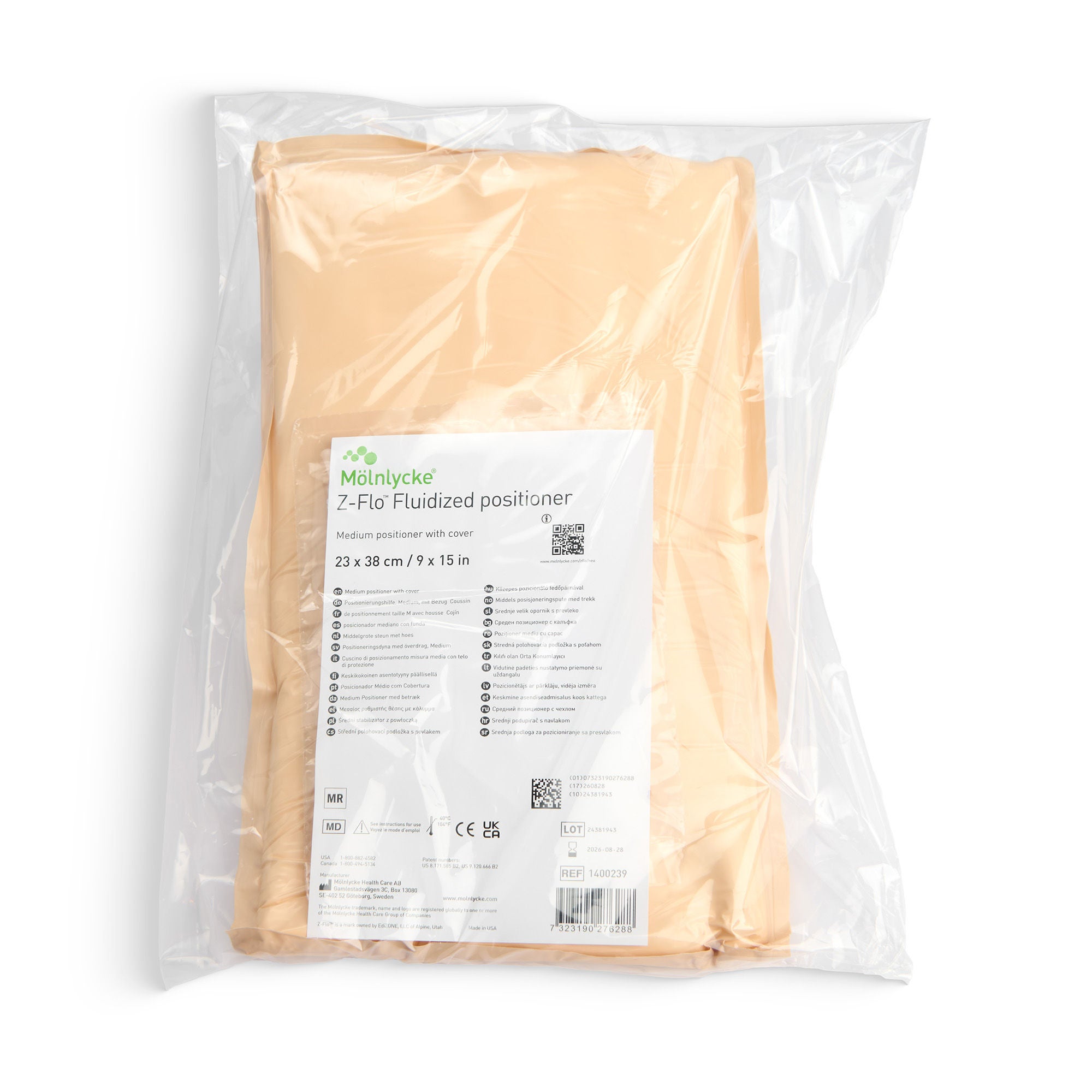 Molnlycke - 1400239 Fluidized Positioner(Pediatric) Mölnlycke® Z-Flo™ 9 W X 15 L Inch Polyethylene Beads Freestanding