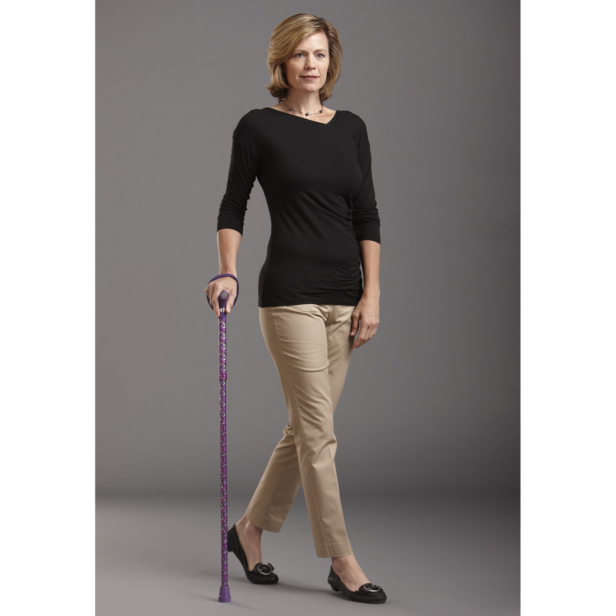 Mabis Healthcare 502-2000-5115 - Switch Sticks® Folding Cane, Viking Print, 32 to 37 Inch Height - 1/Each