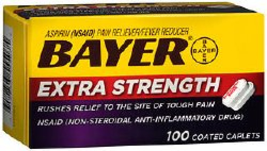 Bayer 31284355507 - Bayer® Extra Strength Aspirin Pain Relief - 100/Box