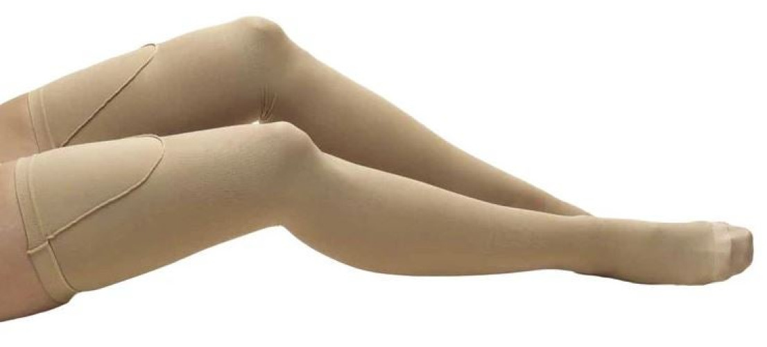 Truform - 8810-BG-XLARGE Anti-embolism Stocking Truform® Thigh High X-Large Beige Closed Toe