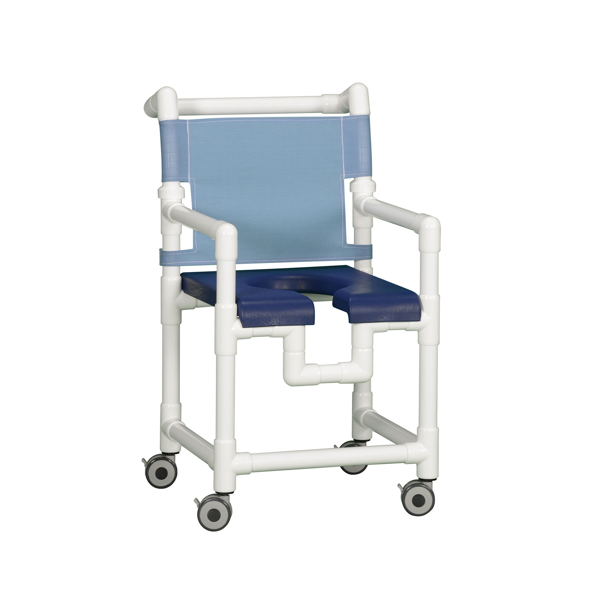 IPU - SC717N Shower Chair ipu® Fixed Arms PVC Frame Mesh Backrest 17-1/4 Inch Seat Width 300 lbs. Weight Capacity