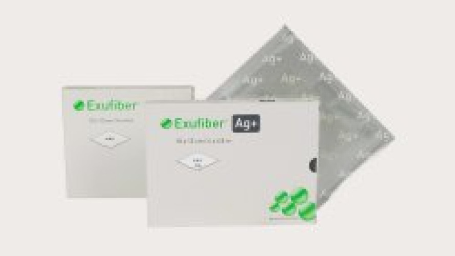 Molnlycke 603423 - Exufiber® Ag+ Gelling Fiber Dressing with Silver, 6 x 6 Inch - 1/Each, 10/Box, 60/Case