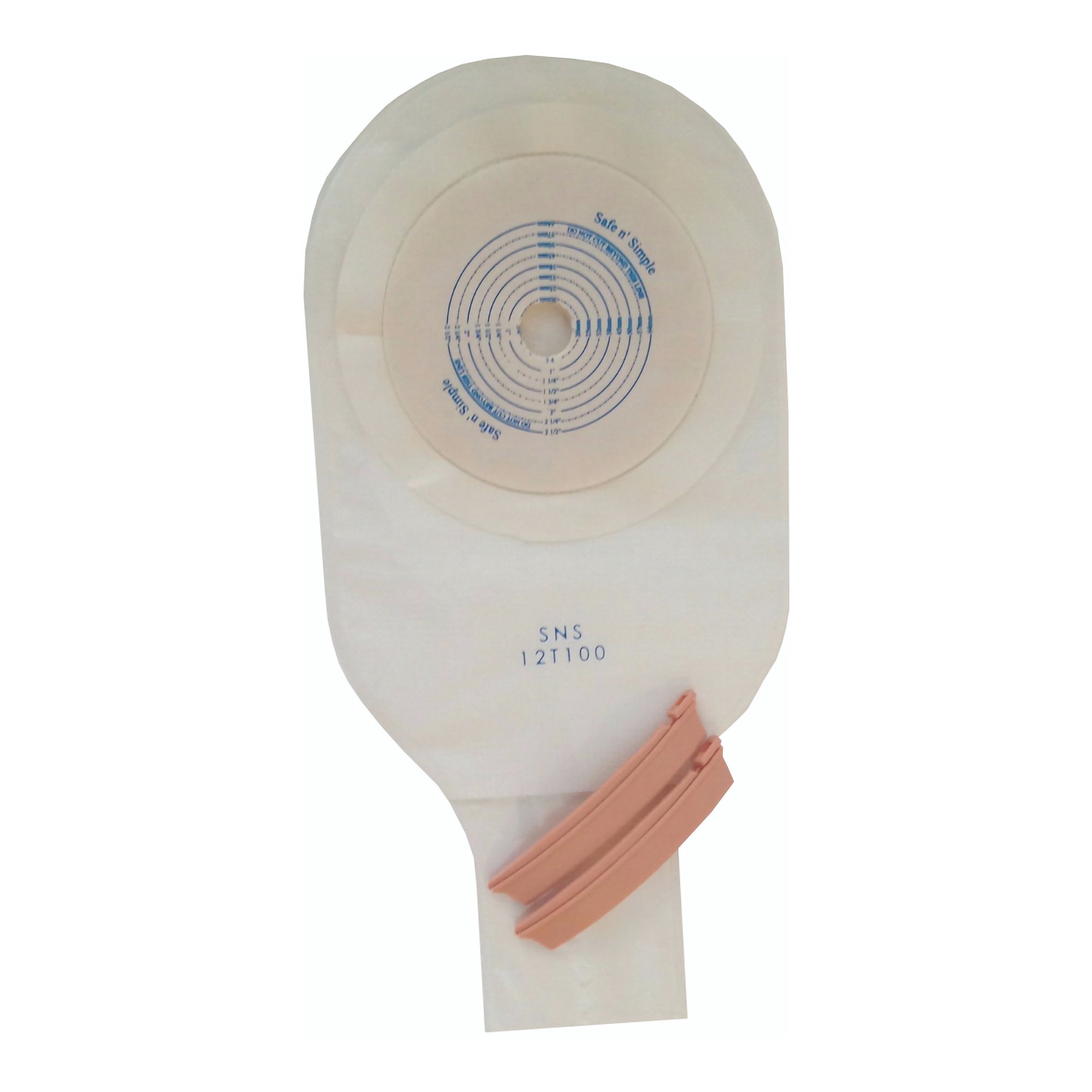 Safe N Simple - SNS12T100 Safe n' Simple One-Piece Transparent Ostomy Pouch