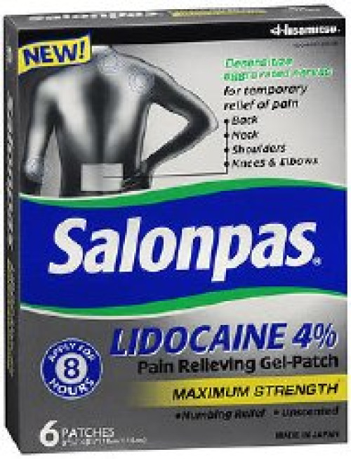 Emerson Healthcare 46581083006 - Salonpas® Lidocaine Topical Pain Relief Patch - 6/Box