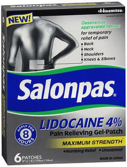 Emerson Healthcare - 46581083006 Salonpas® Lidocaine Topical Pain Relief Patch