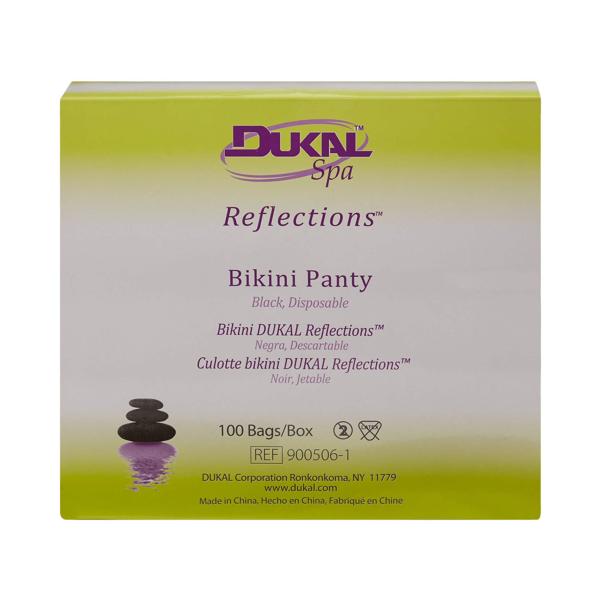 Dukal 900506-1 - Dukal Reflections™ Disposable Bikini Panty, Black - 100/Box, 1000/Case