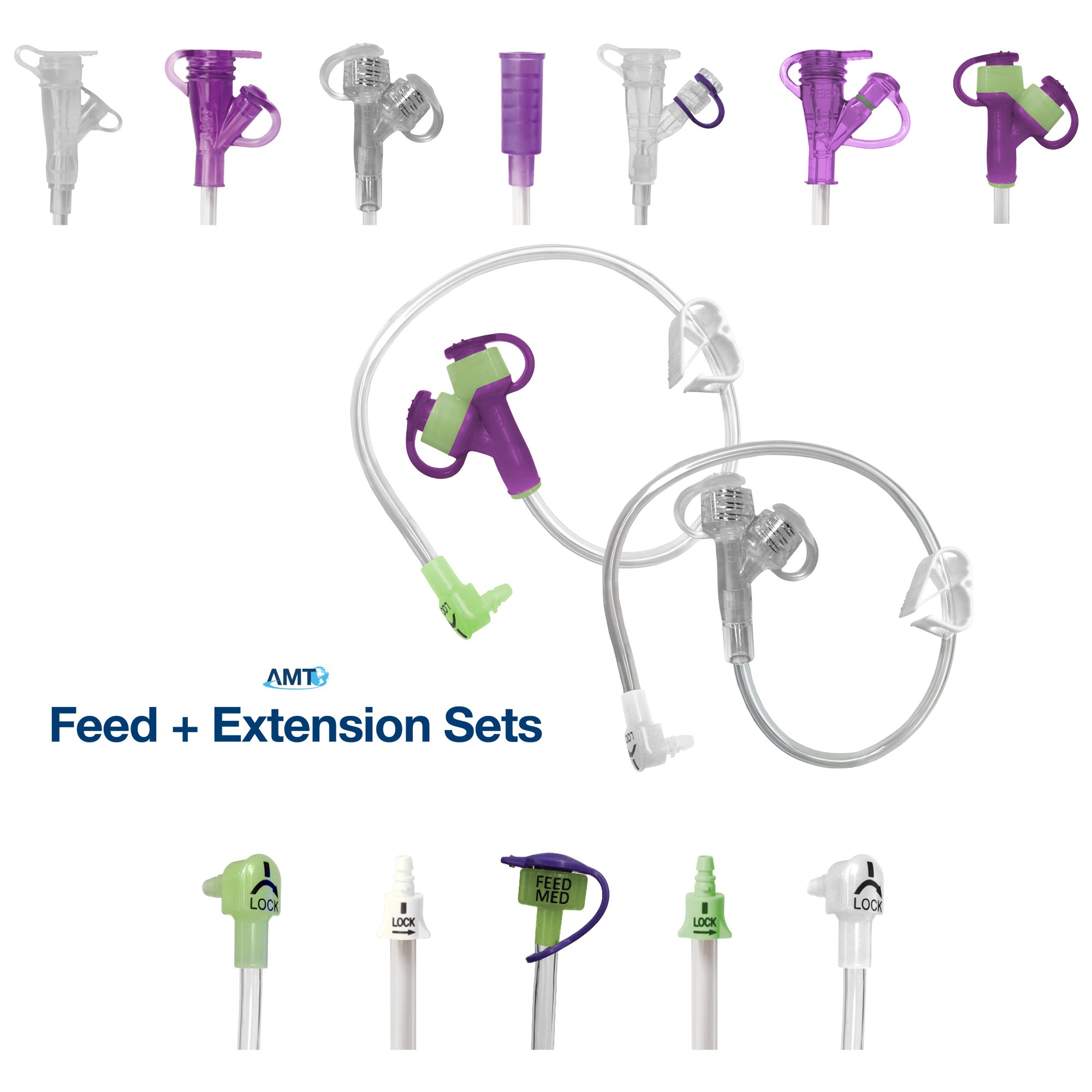 Applied Medical Technology Inc 6-0212-ISOSAF - G-JET® Gastric Extension Set with Dual ENFit® Y-Port Medication - 1/Each, 10/Case