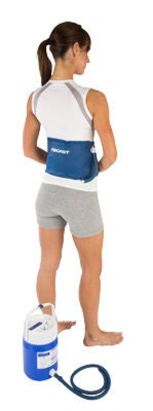 Fabrication Enterprises - 11-1584 Cold Therapy Wrap AirCast® Cryo/Cuff® Back / Hip / Rib One Size Fits Most Up to 45 Inch Circumference Nylon / Vinyl Reusable