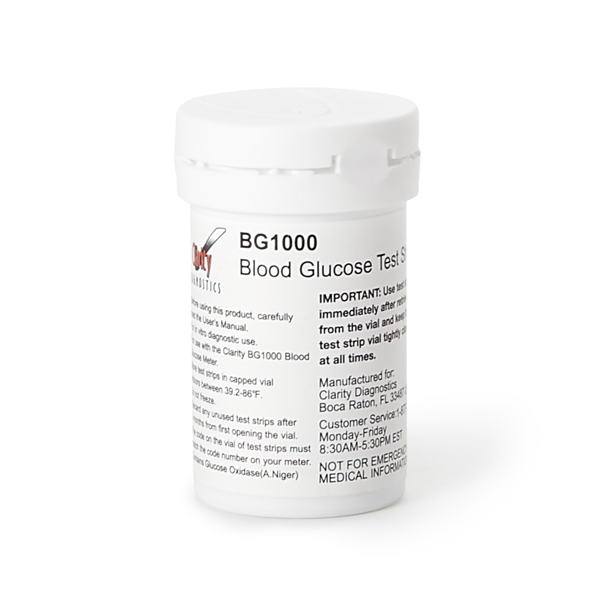 Clarity BG1000 Blood Glucose Test Strips CD-BG5 by Clarity Lab Group