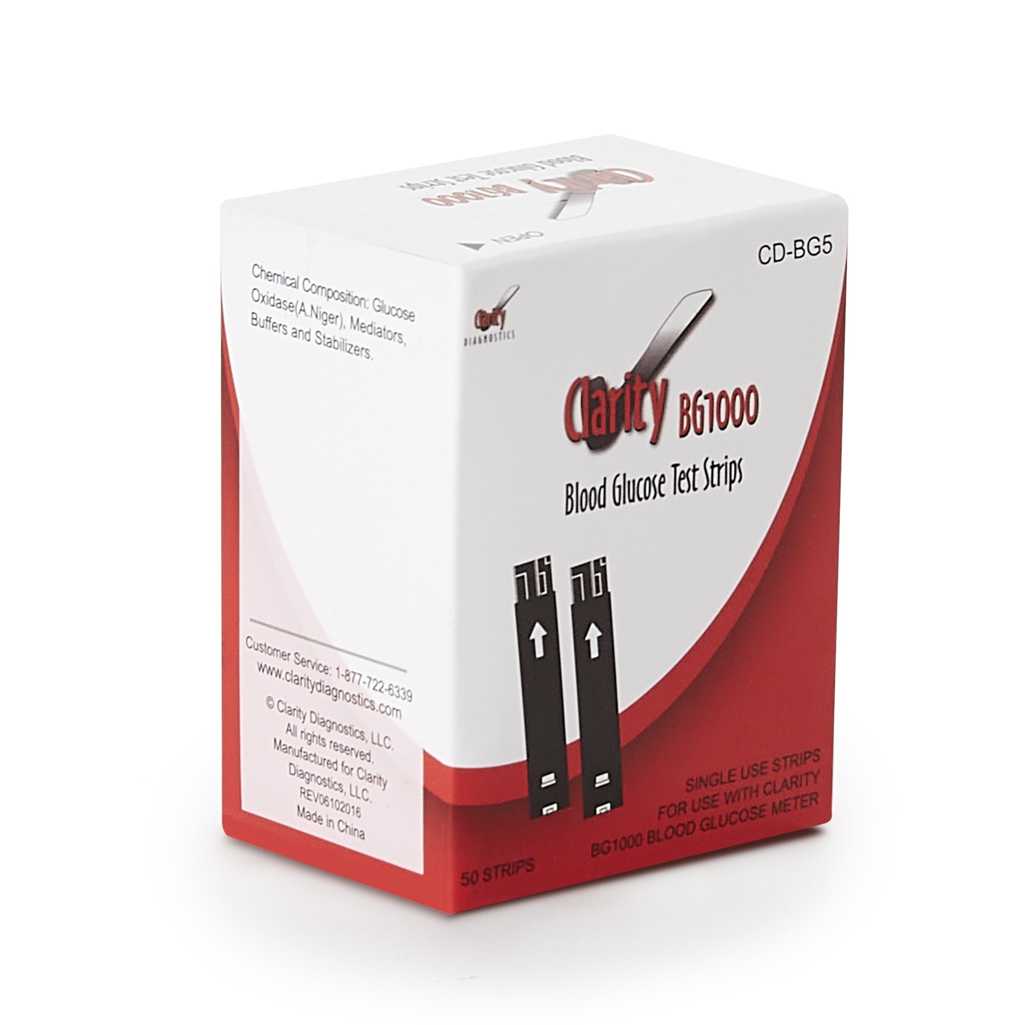 Clarity BG1000 Blood Glucose Test Strips CD-BG5 by Clarity Lab Group