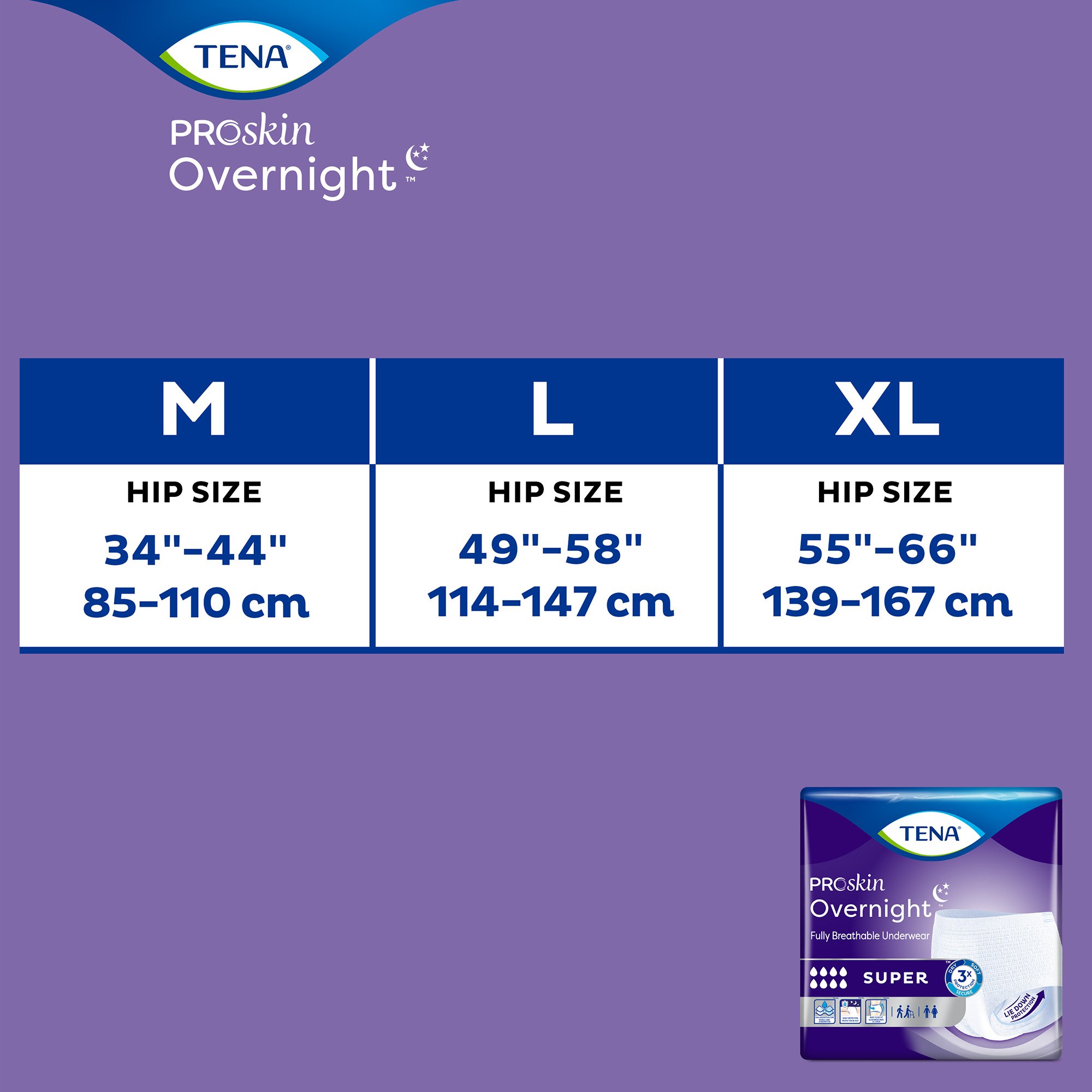 Essity HMS North America Inc - 72235 Tena® ProSkin Overnight™ Super Fully Breathable Underwear
