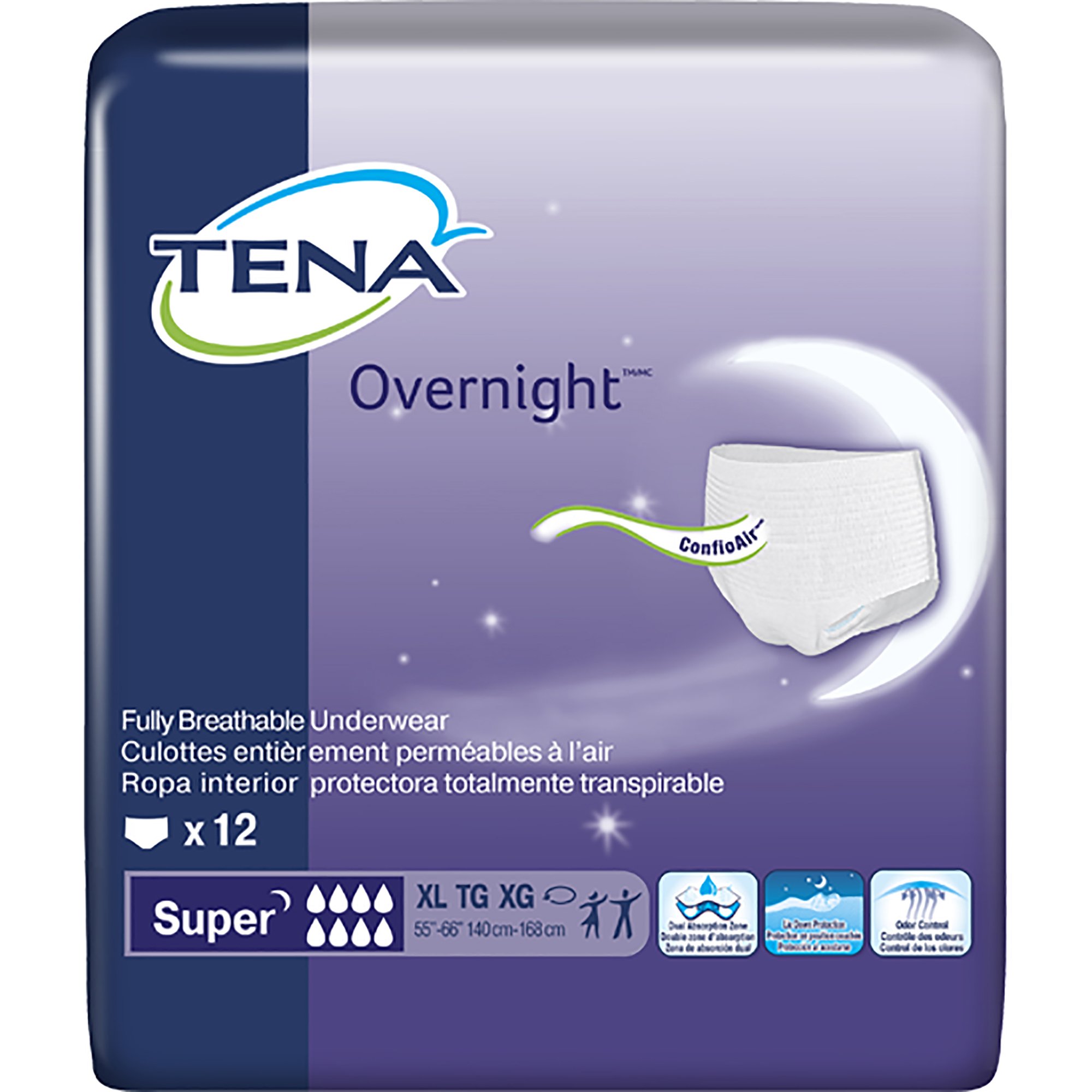 Essity HMS North America Inc 72427 - Tena® ProSkin Overnight™ Super Fully Breathable Underwear, Extra Large - 12/Bag, 48/Case