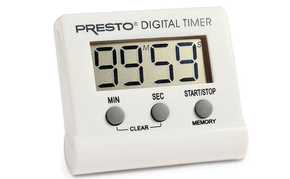Fabrication Enterprises - 68-0016 Electronic Alarm Timer Clip on, Magnetic Back, Freestand Presto™ 100 Minutes LCD Display