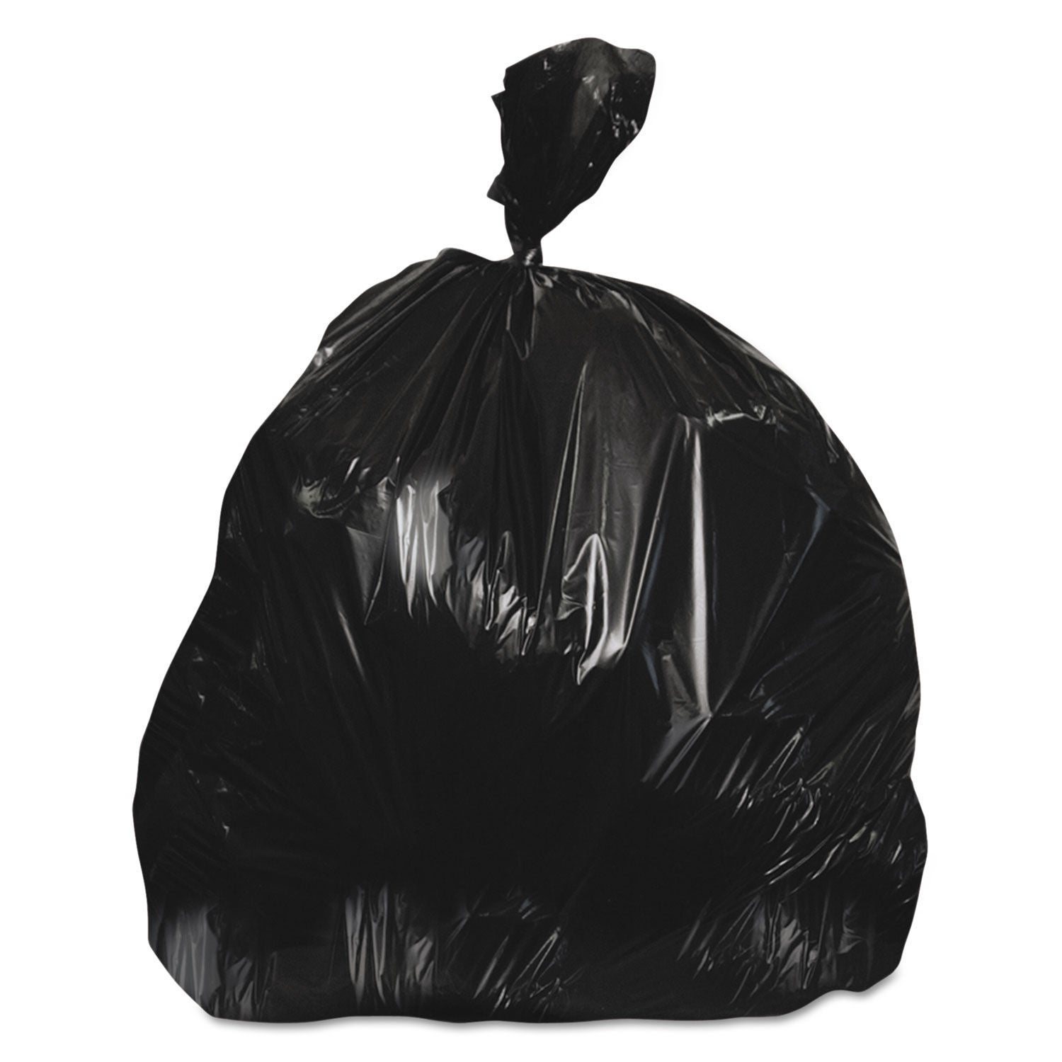 Essendant Co-United Stationers - HERZ7660WKR01 Trash Bag Heritage™ 60 gal. 22 Mic. 38 X 60 Inch Black Heavy Duty Star Seal Bottom Coreless Roll