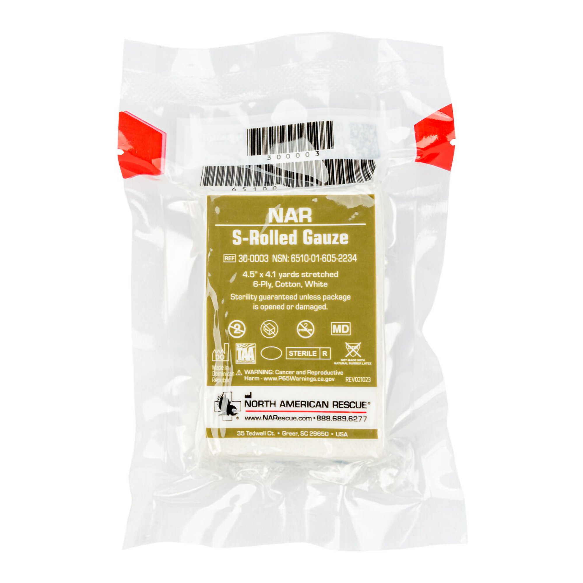 NAR Compressed Gauze Roll 30-0003 by North American Rescue
