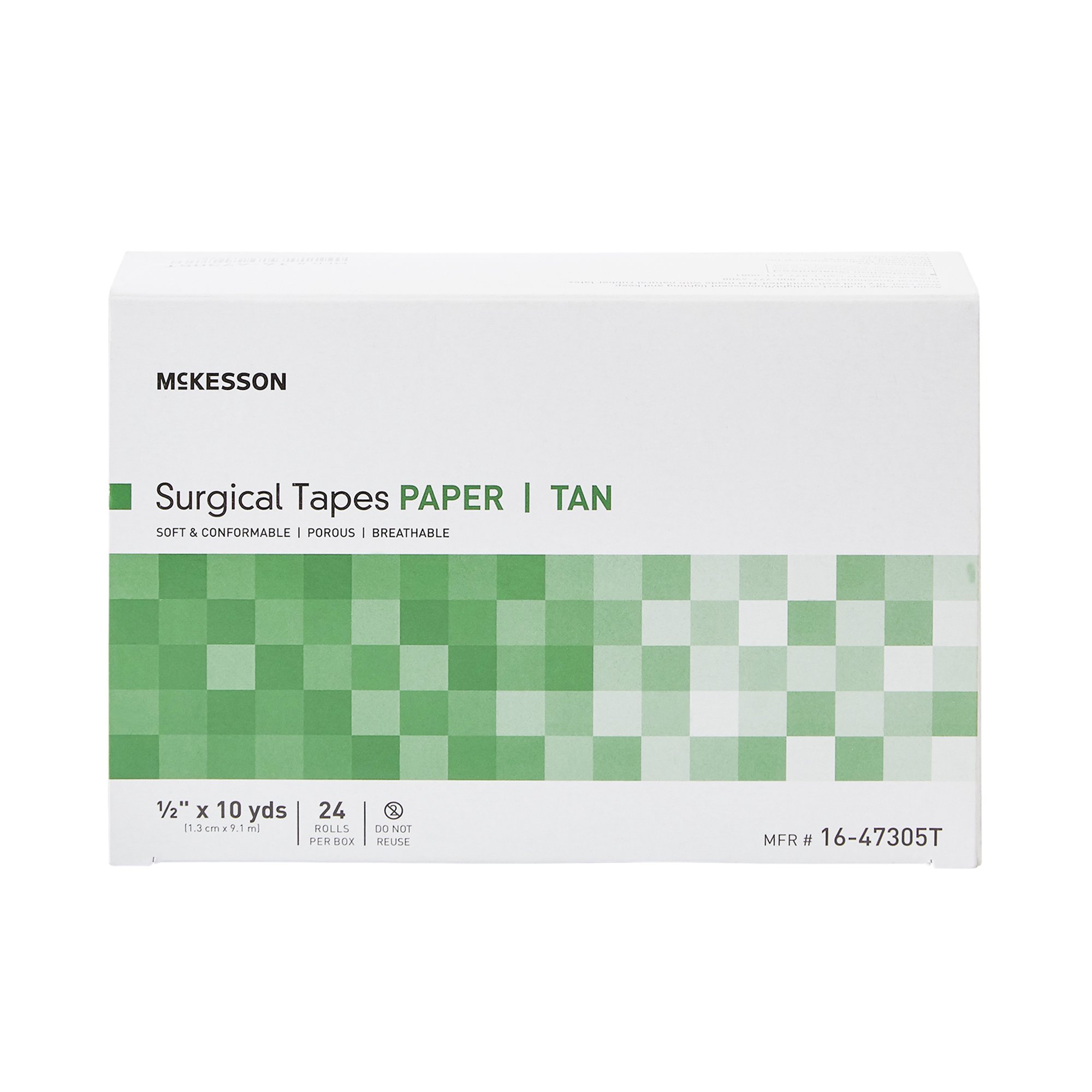 McKesson Brand 16-47305T - McKesson Paper Medical Tape, 1/2 Inch x 10 Yard, Tan - 24/Box, 288/Case