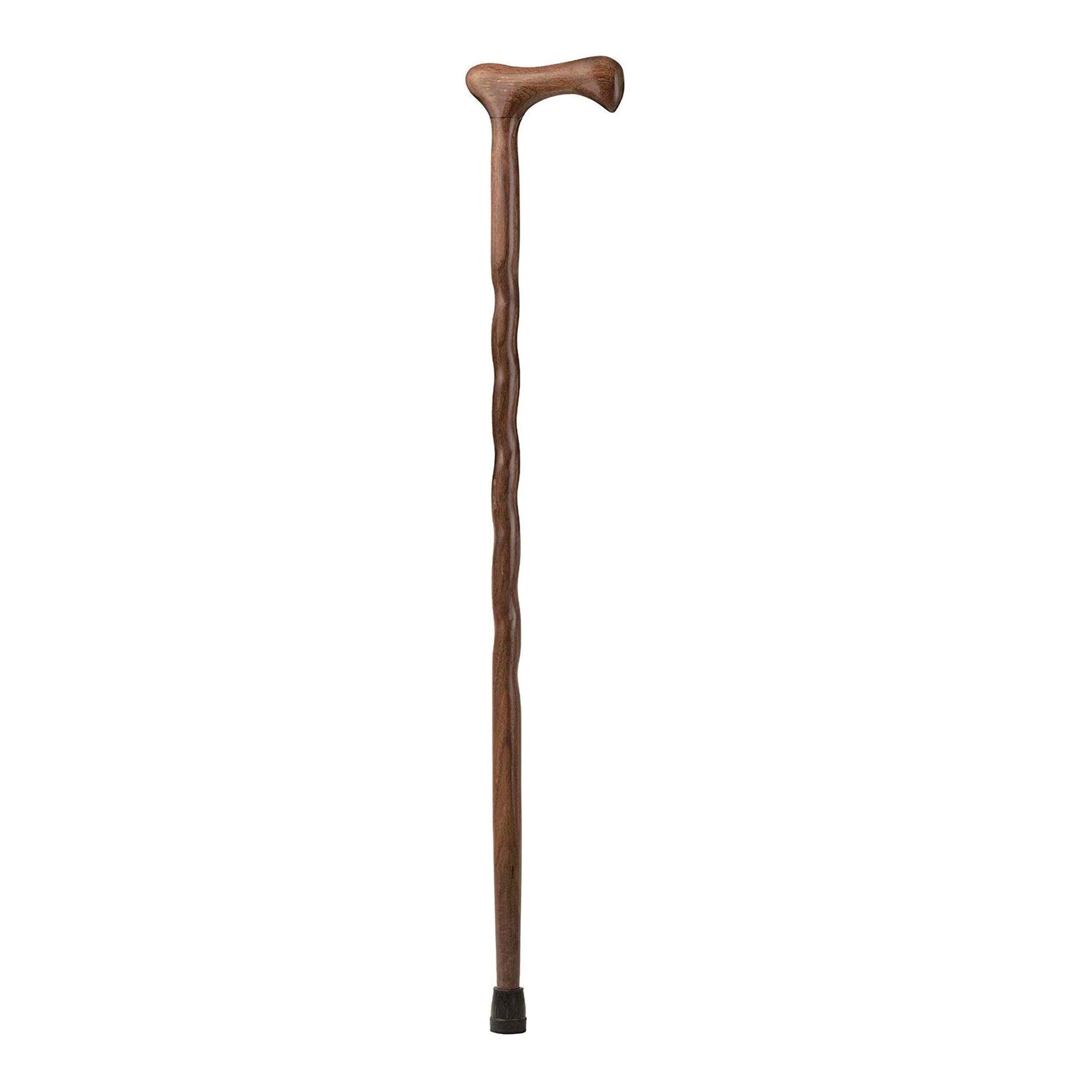 Mabis Healthcare 502-3000-0281 - Brazos™ Twisted Walnut Cane with T-Handle, 37-Inch Height - 1/Each