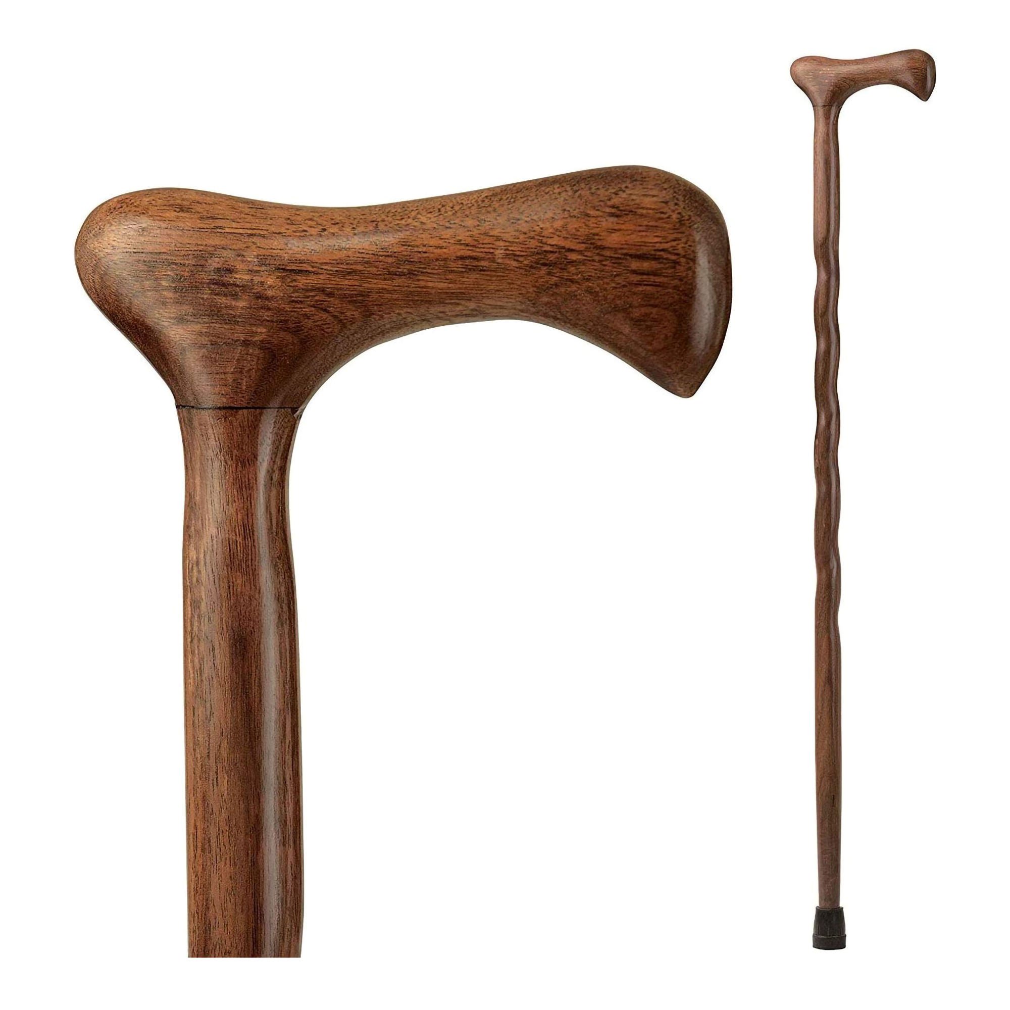 Mabis Healthcare - 502-3000-0281 Brazos™ Twisted Walnut Cane with T-Handle