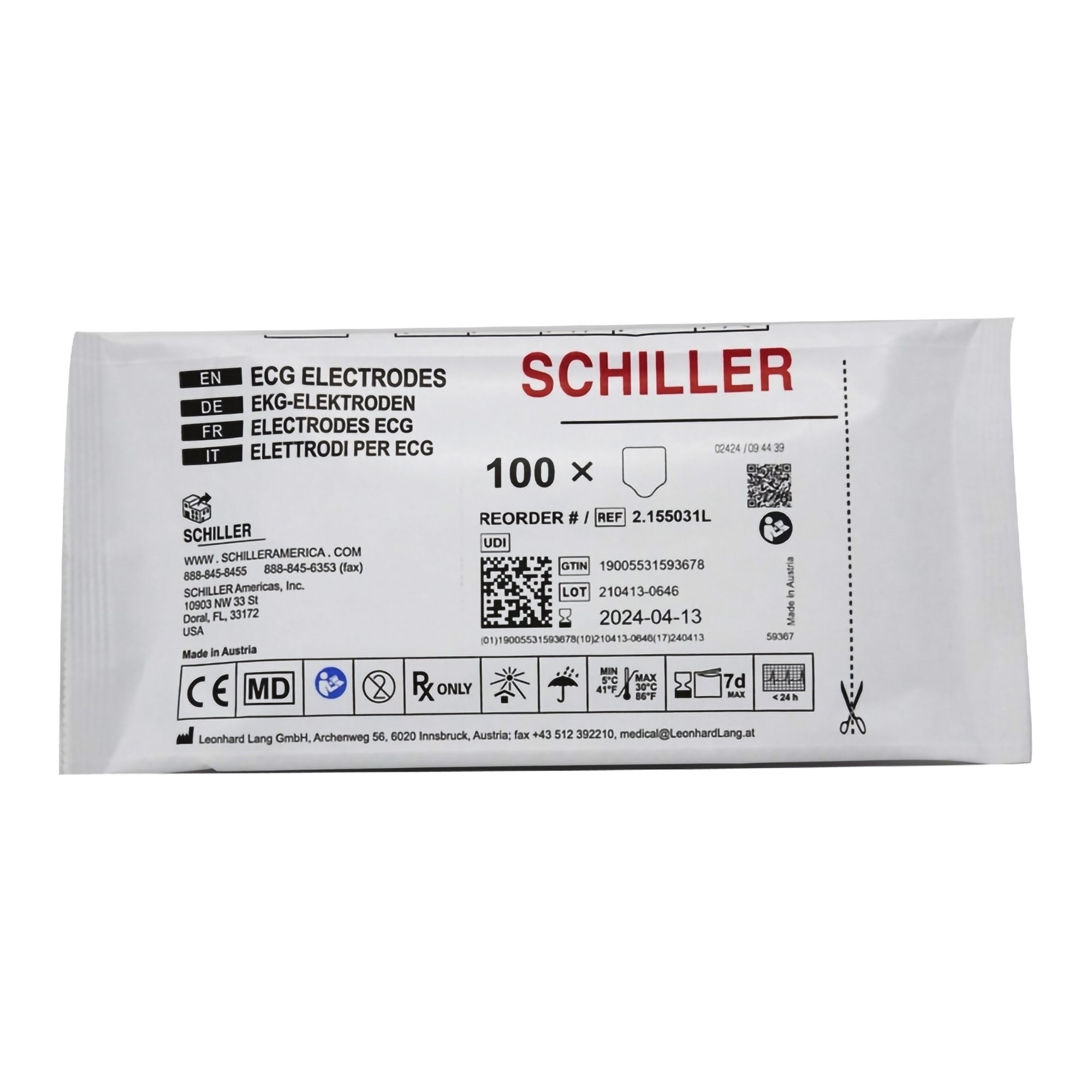 Schiller America - 2.155031 Schiller™ ECG Resting Electrode
