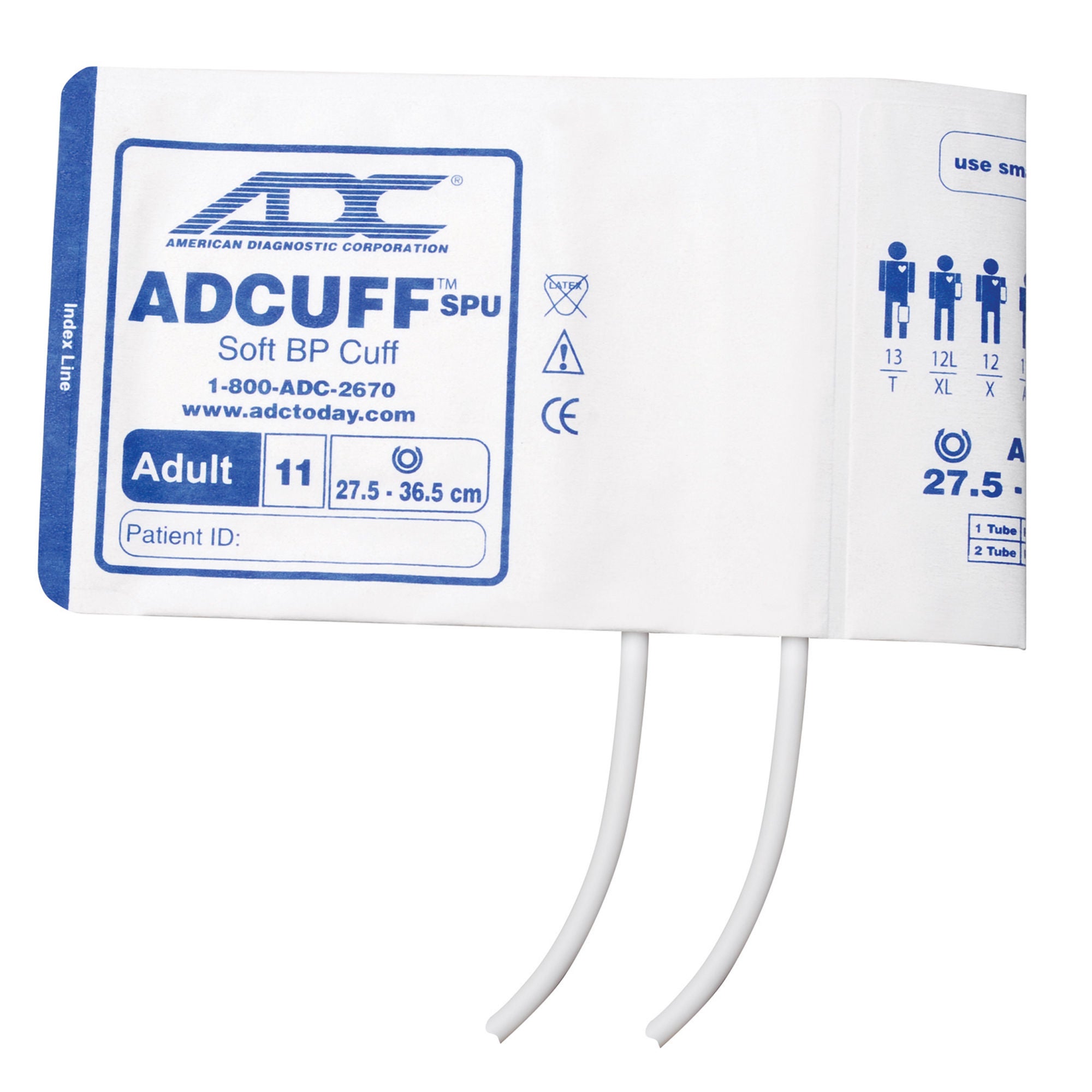 American Diagnostic Corp - 8650-11A Single Patient Use Blood Pressure Cuff and Bulb Adcuff™ 27.5 to 36.5 cm Arm Nylon Cuff Adult Cuff