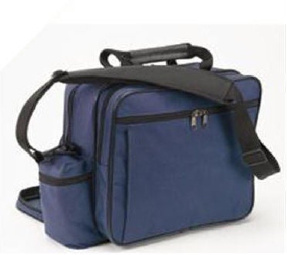 Hopkins Medical Products - 0650CA-NV Shoulder Bag Home Health Series Navy Blue 600D Waterproof Material 3-1/2 X 3-1/2 X 14 Inch