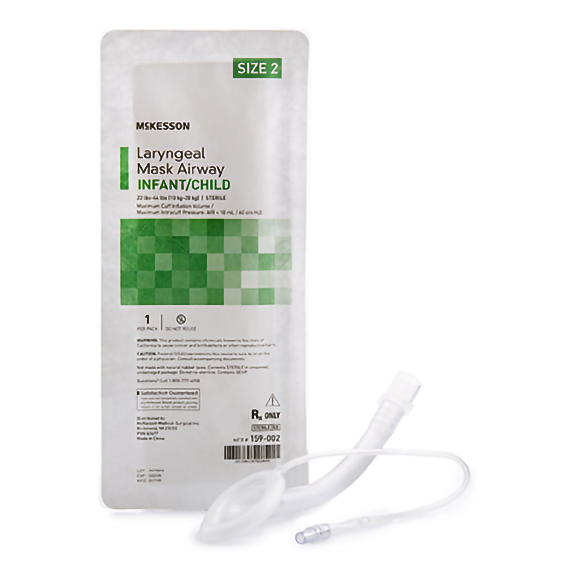 McKesson Brand - 159-002 McKesson Laryngeal Mask Airway Infant Child 22-44lbs Sterile 159-002