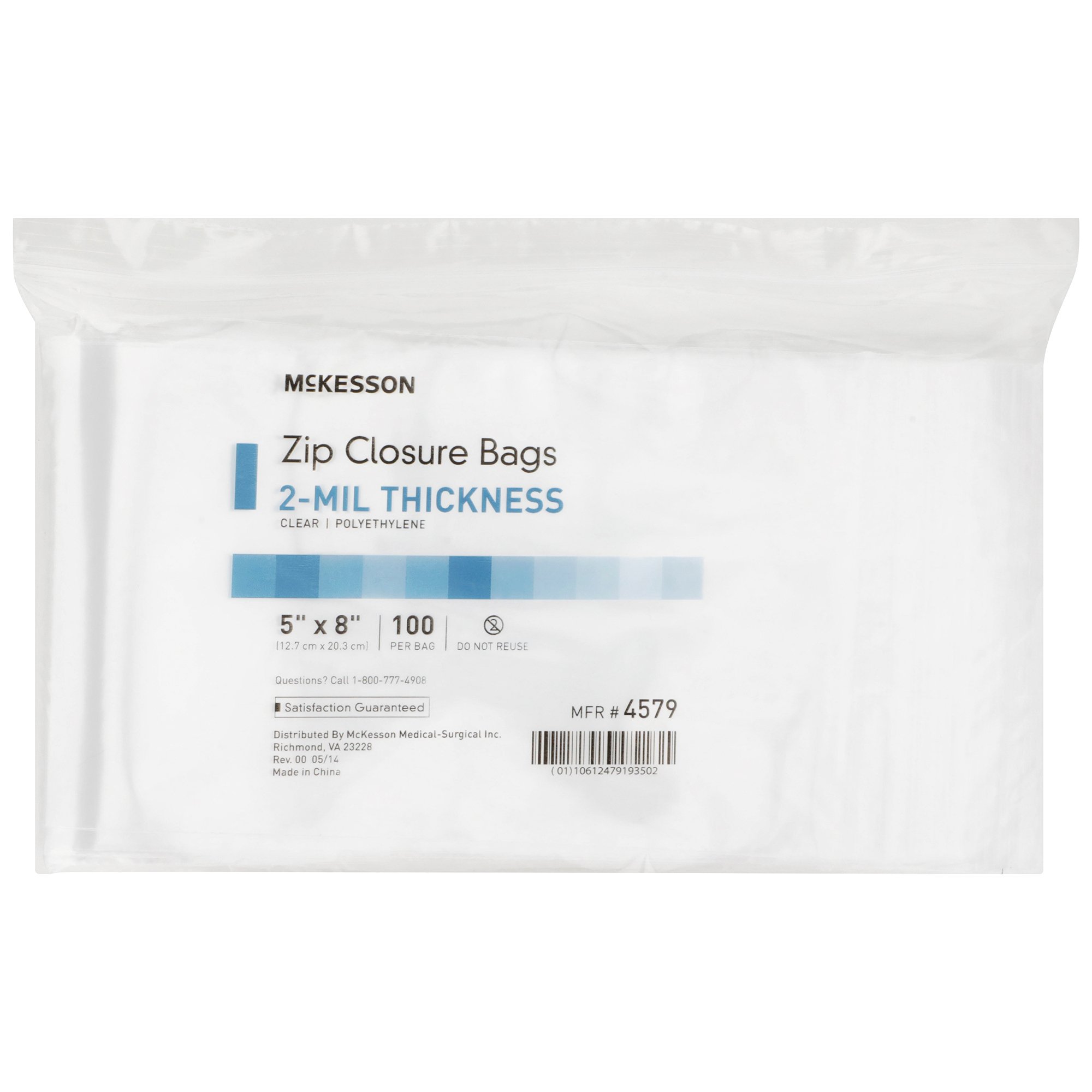 McKesson Brand - 4579 McKesson Zip Closure Bag