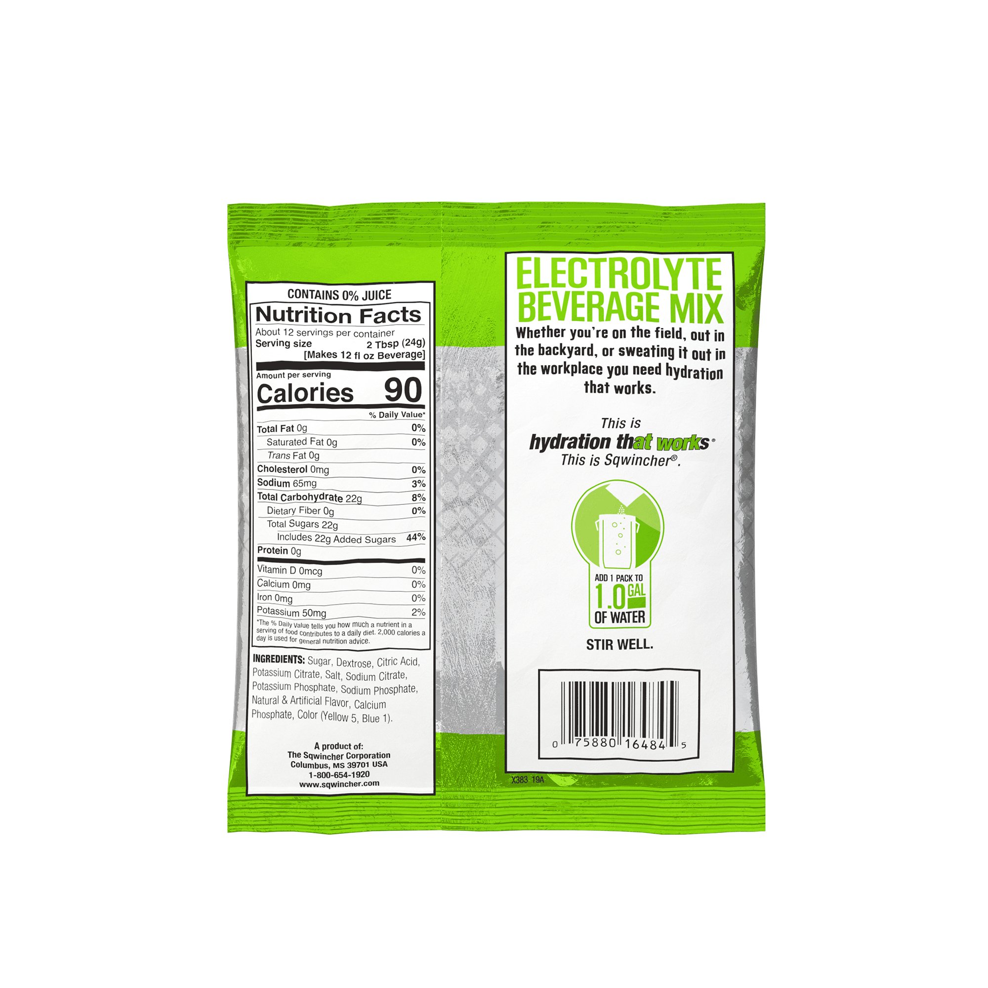 Kent Precision Foods - 159016008 Sqwincher® Powder Pack® Lemon-Lime Electrolyte Replenishment Drink Mix